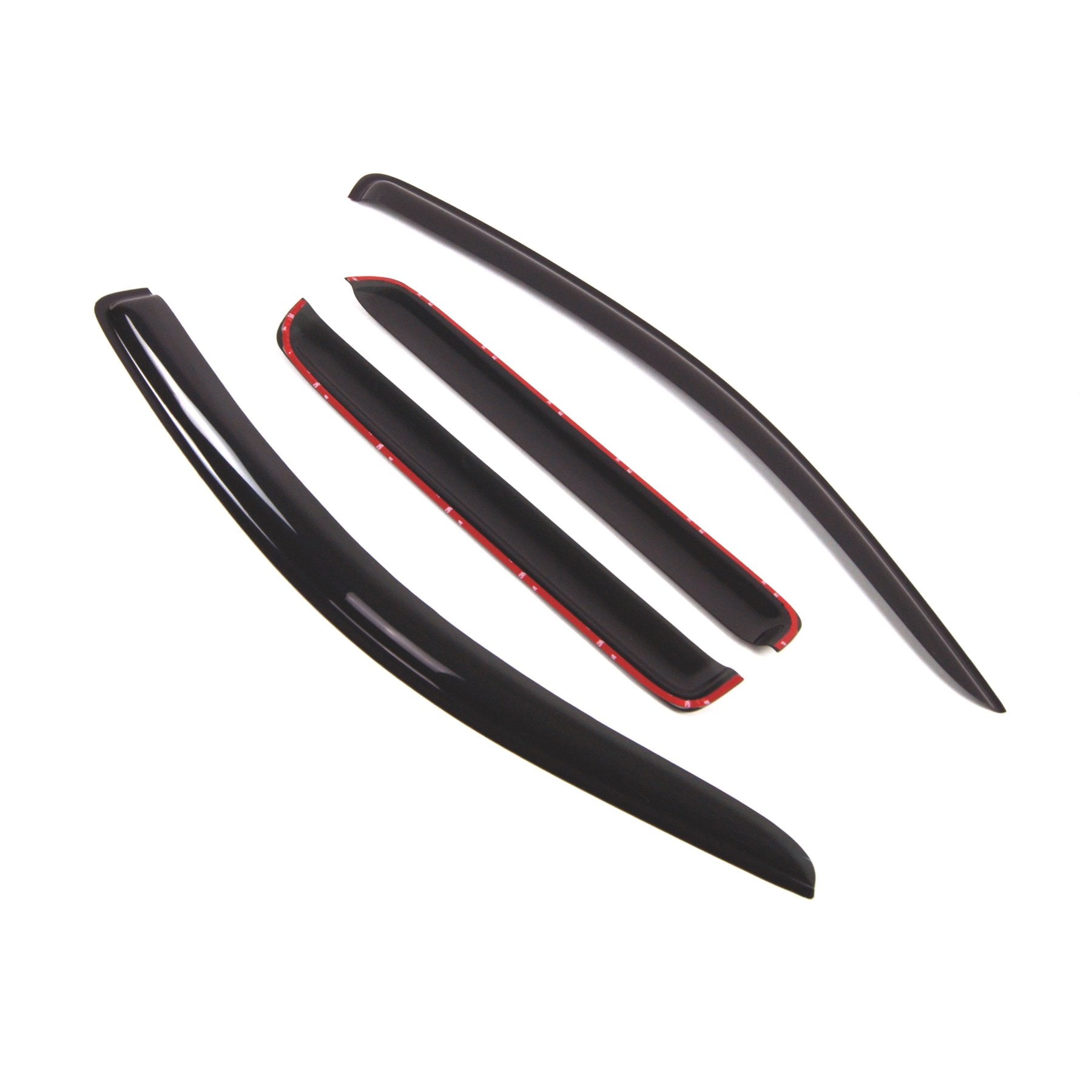 Tuningpros Wd2-330 Dark Smoke 4 Pcs Set Window Visor (Outside Mount) Deflector Rain Guard Compatible With 2007-2010 Mitsubishi O