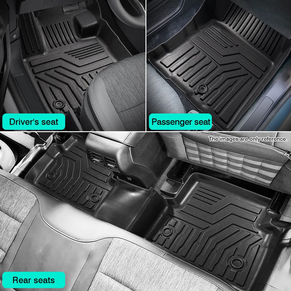 T Tgbros Floor Mats Custom Fit For 2021 2022 2023 2024 Kia Sorento (Only Fits Bench Model &7 Seats) Accessories All Weather Prot