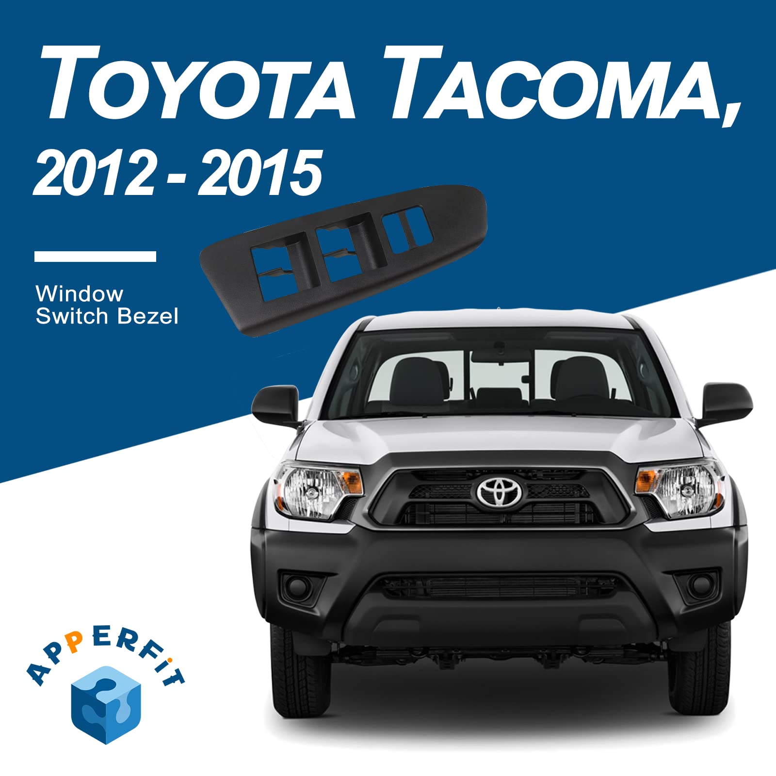 Window Switch Bezel Cover For Front Door Left Driver Side Compatible With Toyota Tacoma 2012 2013 2014 2015 Replaces 74202-04040 Window Switch Trim Accessories