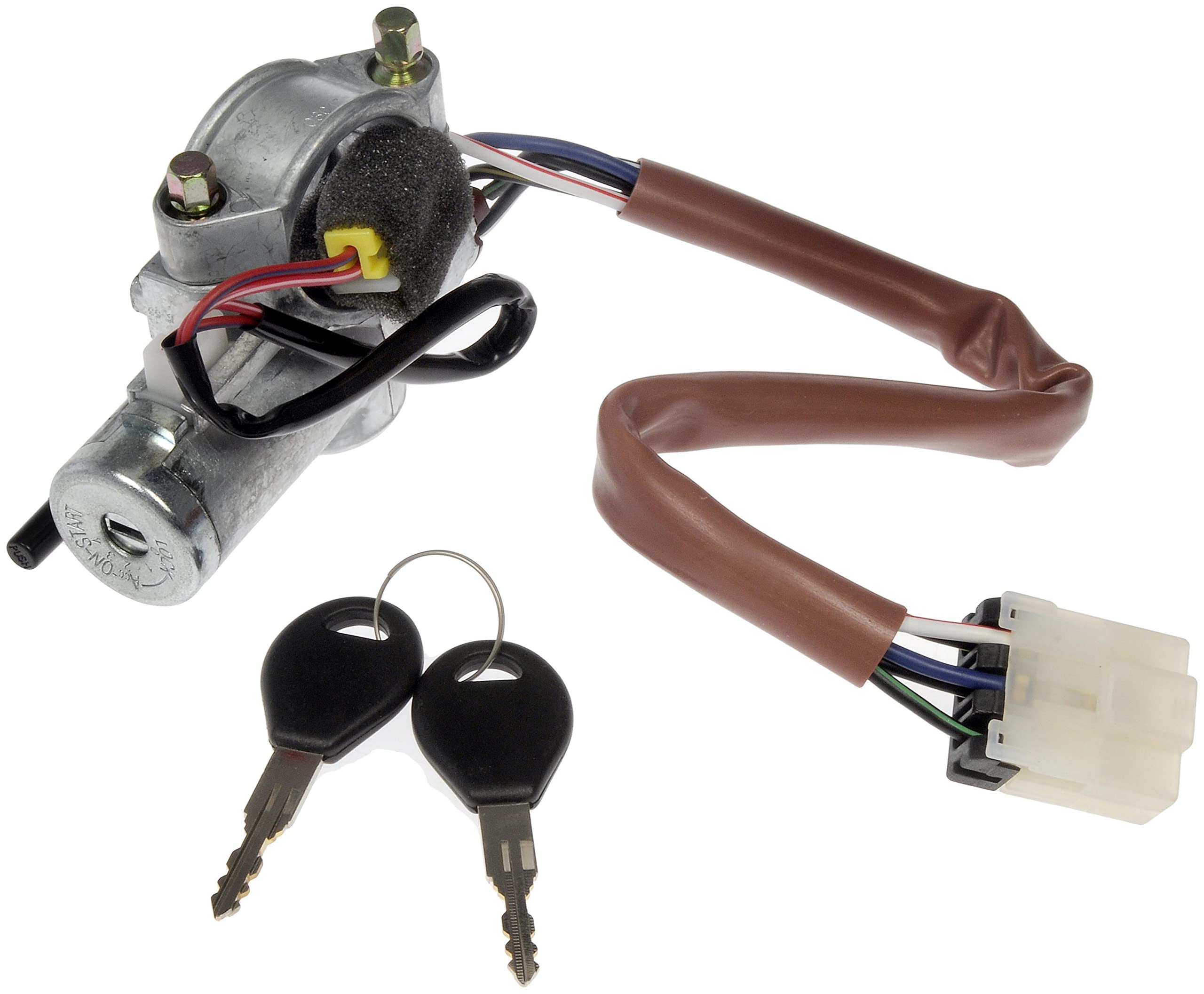 Dorman 989-041 Ignition Lock Cylinder, Key Lock, Silver, Black, Replaces Select Nissan Models