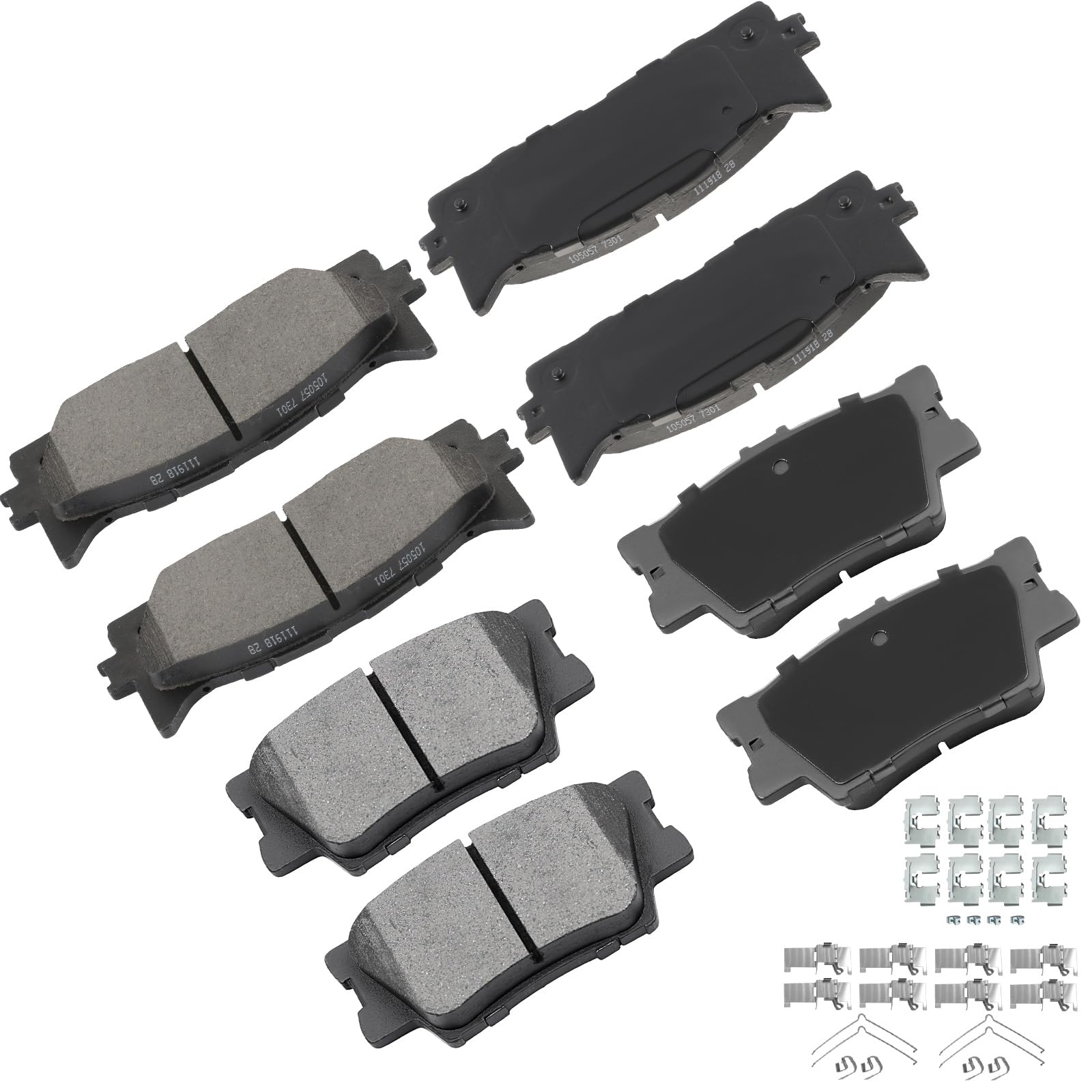 Cciyu D1293 D1212 Front & Rear Ceramic Disc Brake Pads Kit For Lexus Es350 2007-2018,For Toyota Avalon 2008-2018,For Toyota For