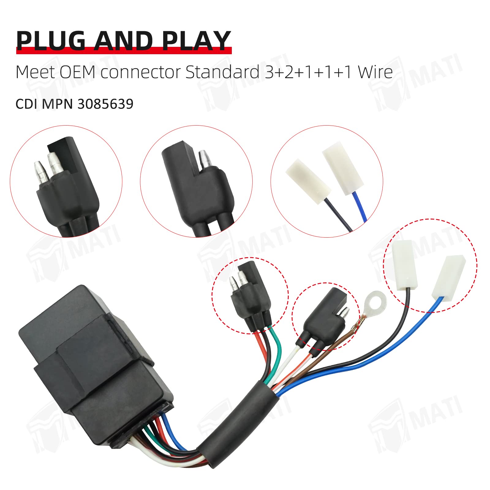 M Mati Ignition Coil & Spark Plug & Cdi For Polaris Sportsman 500 Big Boss 500 Ranger 500 3085227 3070175 3085639