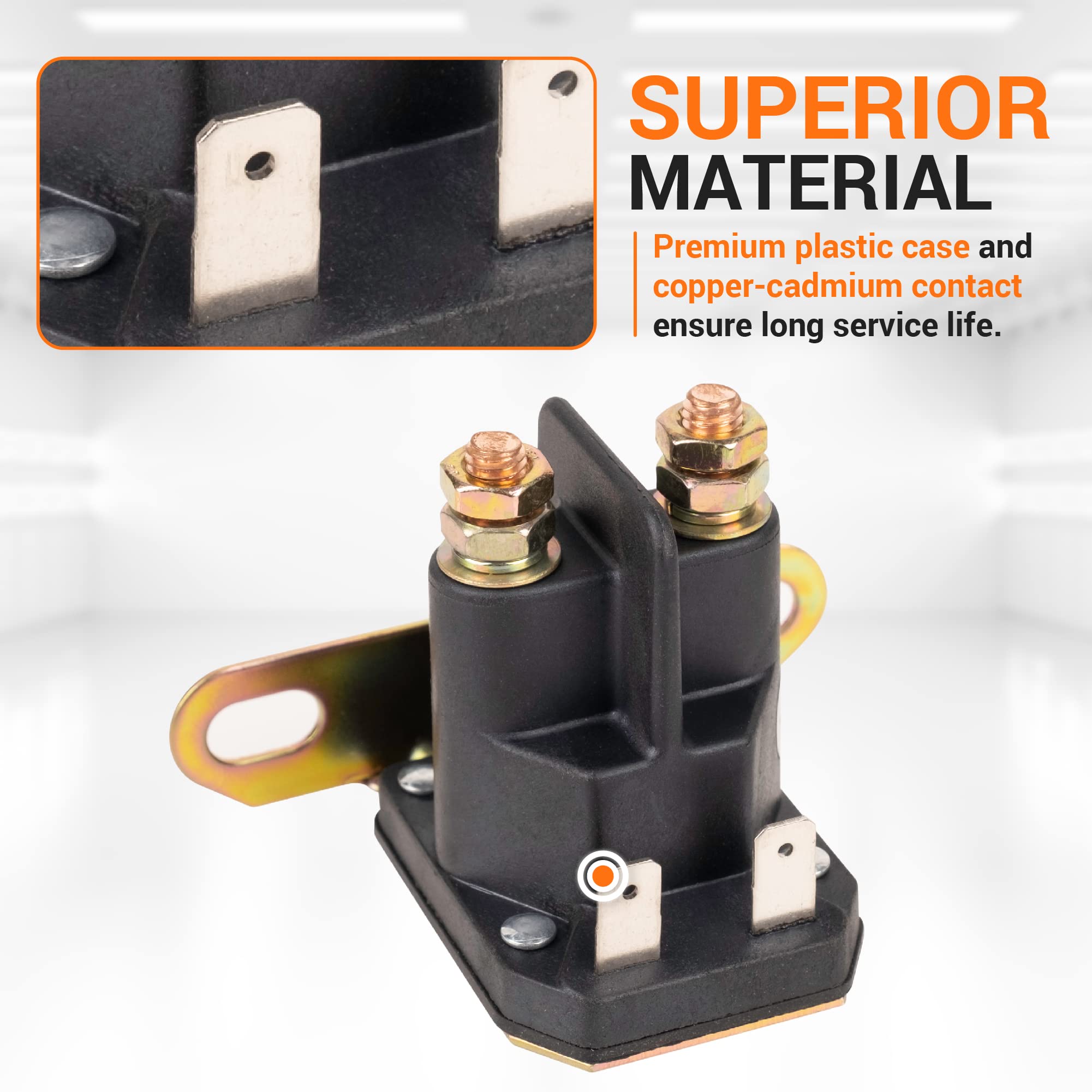 862-1211-211-16 AM138068 Solenoid Relay 12V by BlueStars - Fits for Trombetta John Deere Cub Cadet 725-04439 LA100 LA105 LA110 L
