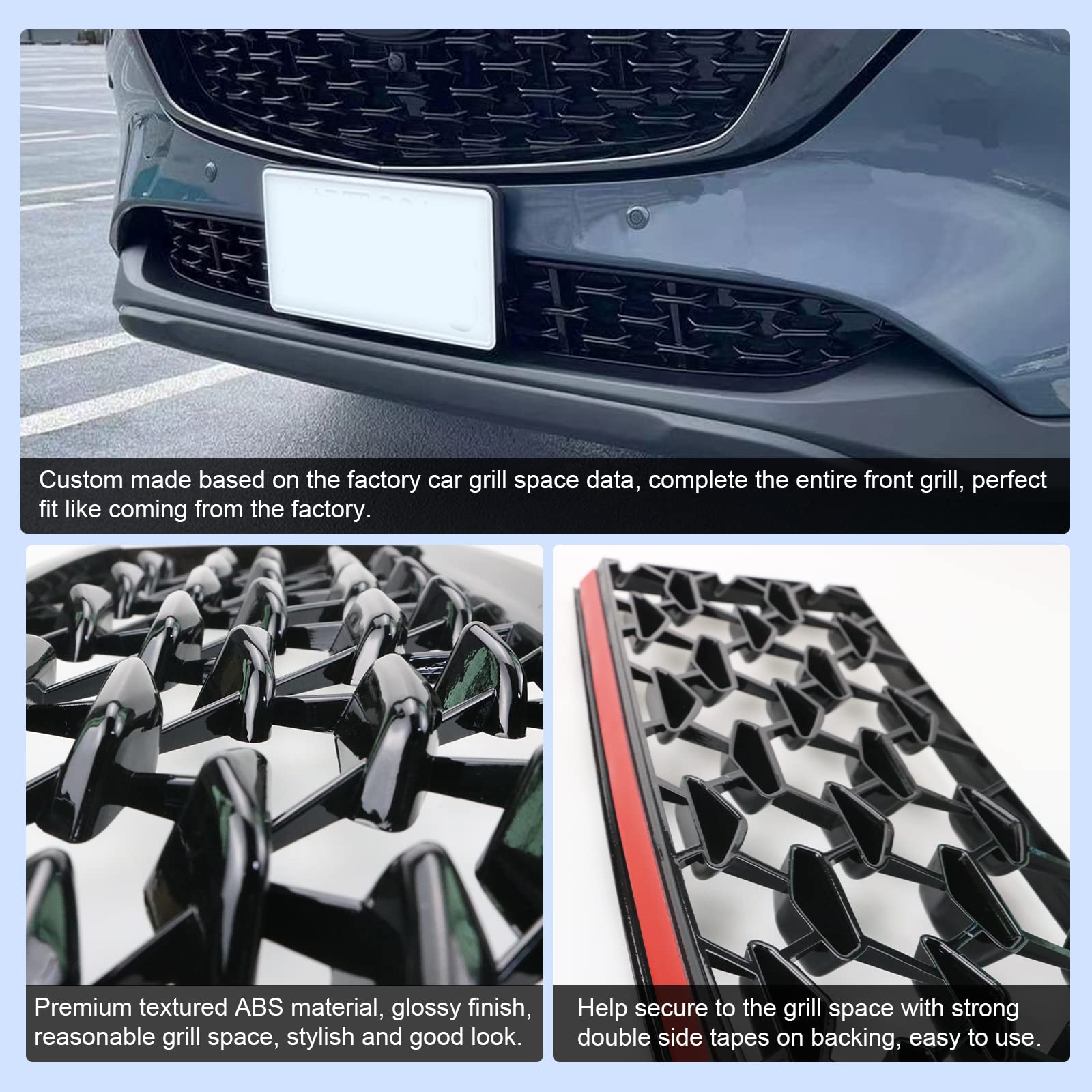 CDEFG CX-5 Front Grill Mesh Inserts - ABS Plastic, 2022-2025 Compatible, 2PCS, Color: 2022-2024 CX5 Front Grills
