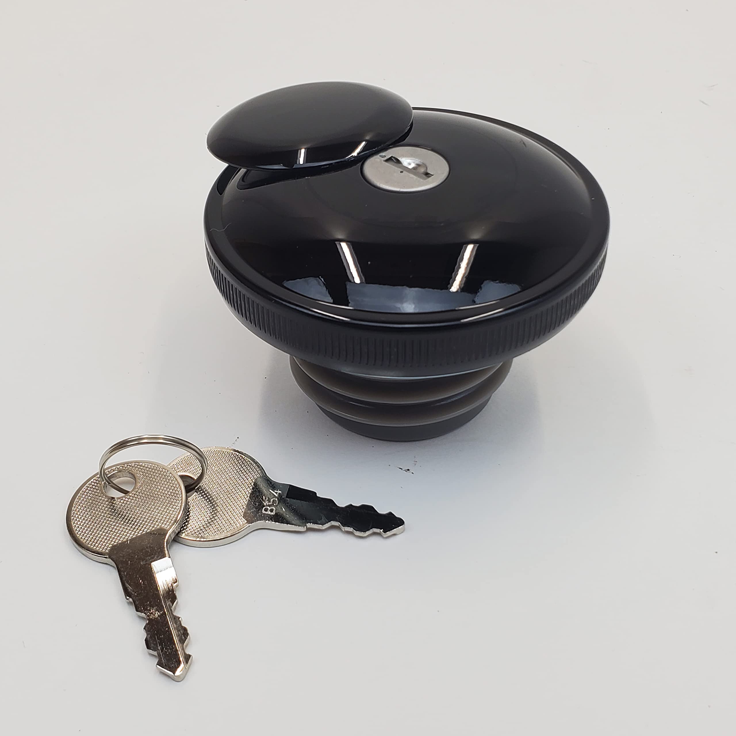 Gloss Black Locking Gas Cap for 1996-2022 Harley Street Glide, Electra Glide, Road Glide, Road King, Softail, Dyna & Sportster M
