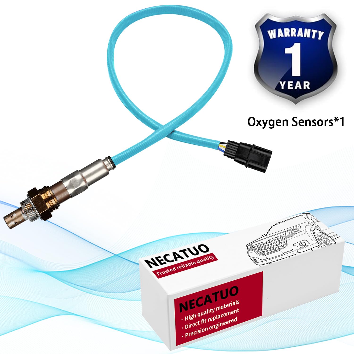 Necatuo 234-5053 Upstream O2 Oxygen Sensor Heated Air Fuel Ratio Compatible With Acura Mdx 3.7L Compatible With Honda Odyssey 3.