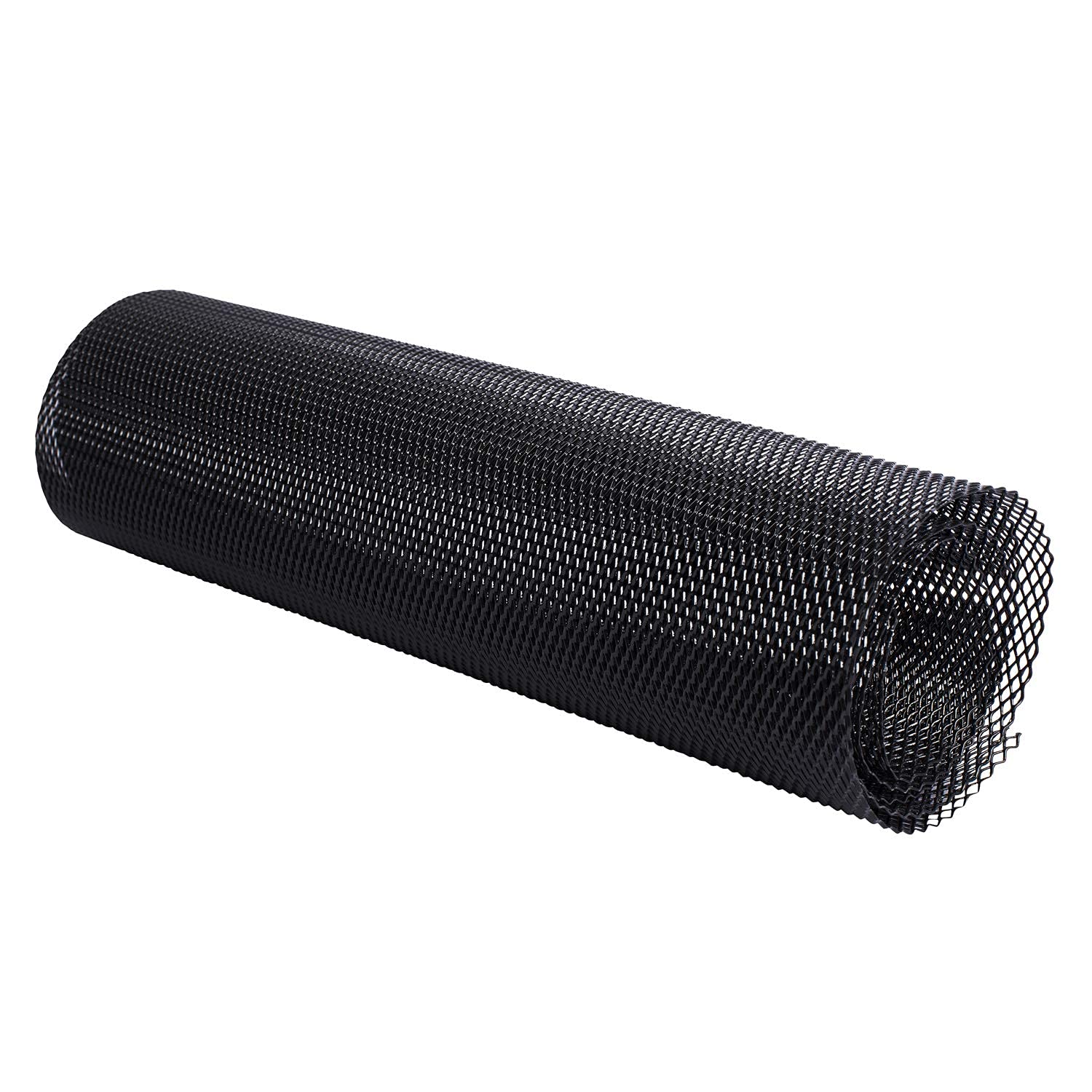 AggAuto Car Grill Mesh - Aluminum Alloy Grille Insert 40"x13" with 4x8mm Rhombic Holes, Black