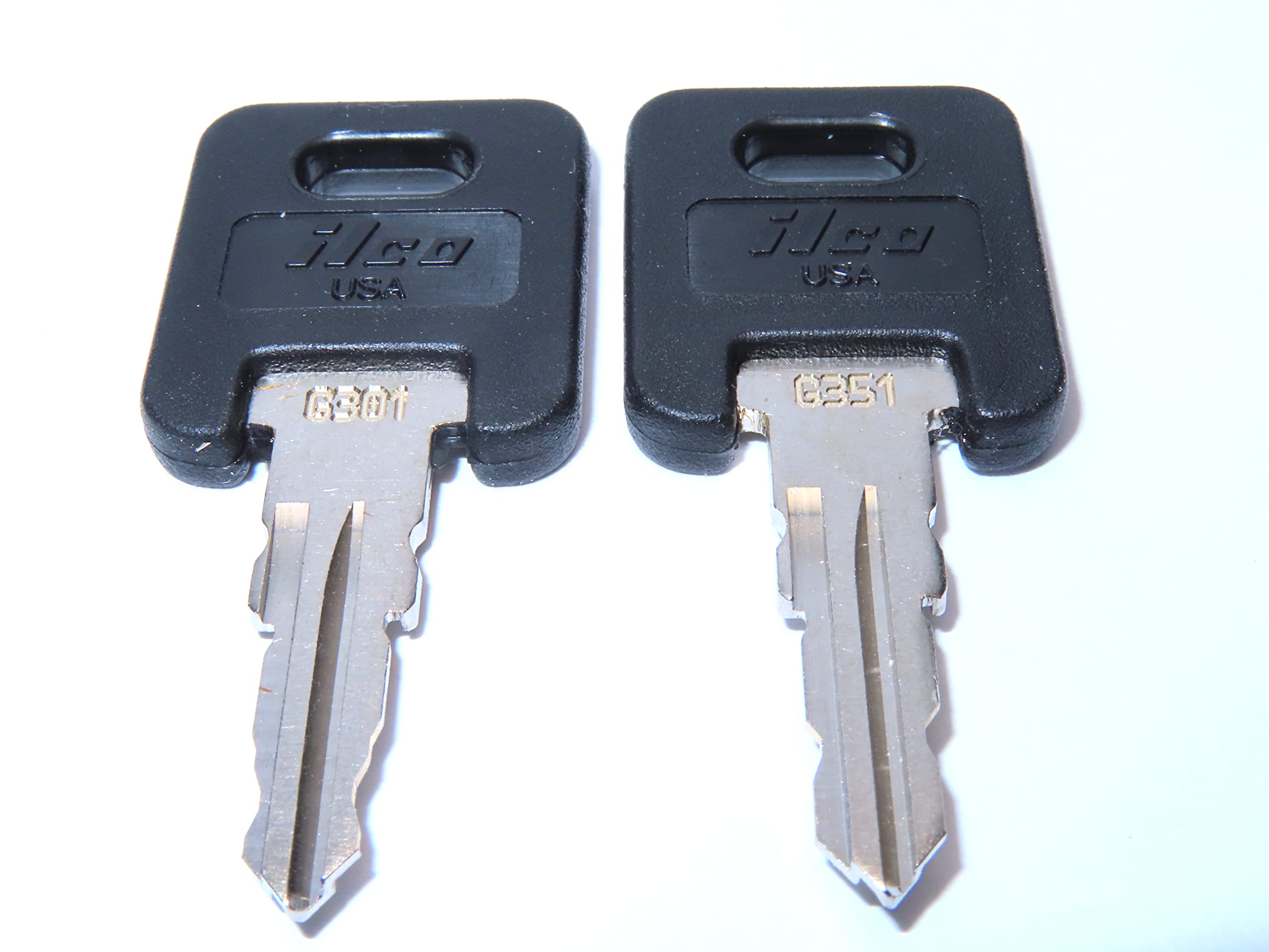 Global Link Rvs Motorhome Trailer Keys 2 Black Top Keys Cut To Key/Lock Number From G301 To G351 Ilco Black Top Keys For Global