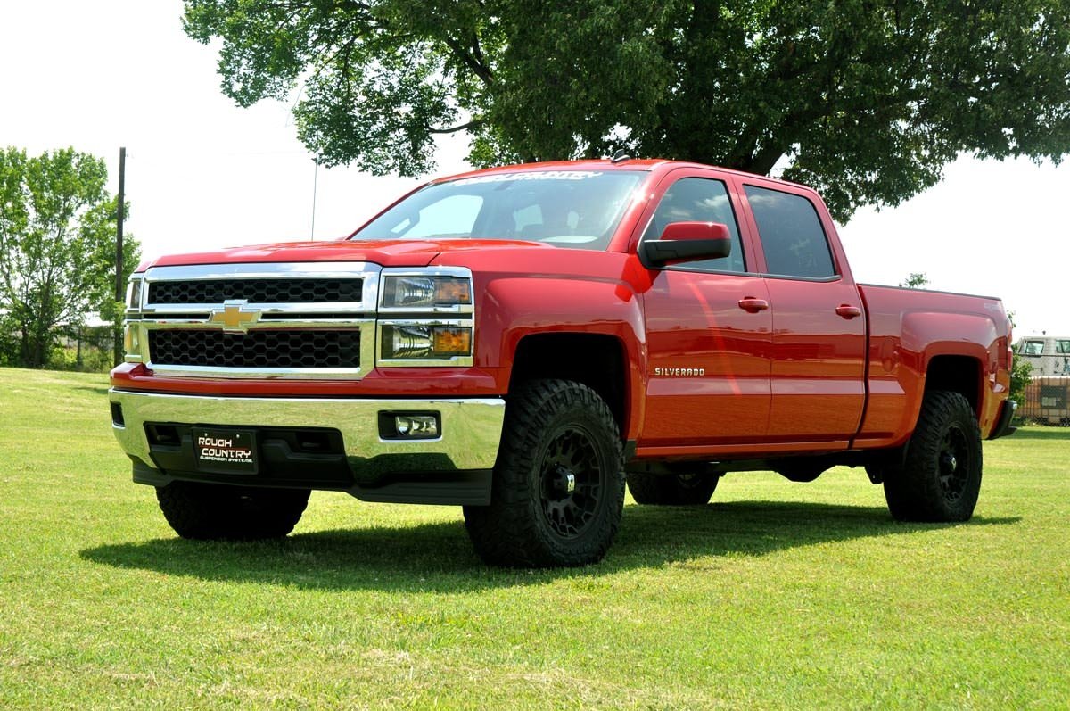 Rough Country 2' Red Aluminum Leveling Kit For 07-18 Chevy/Gmc 1500-1313