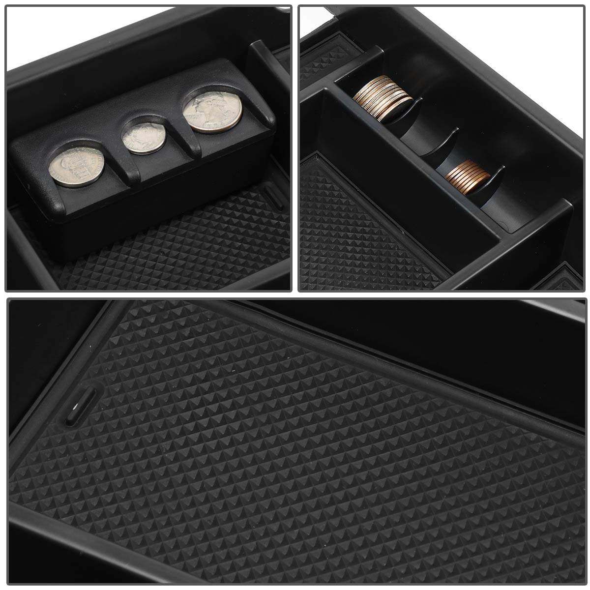 Dna Motoring Ztl-Y-0019 Center Console Armrest Organizer Tray Compatible With 14-19 Tundra, Black