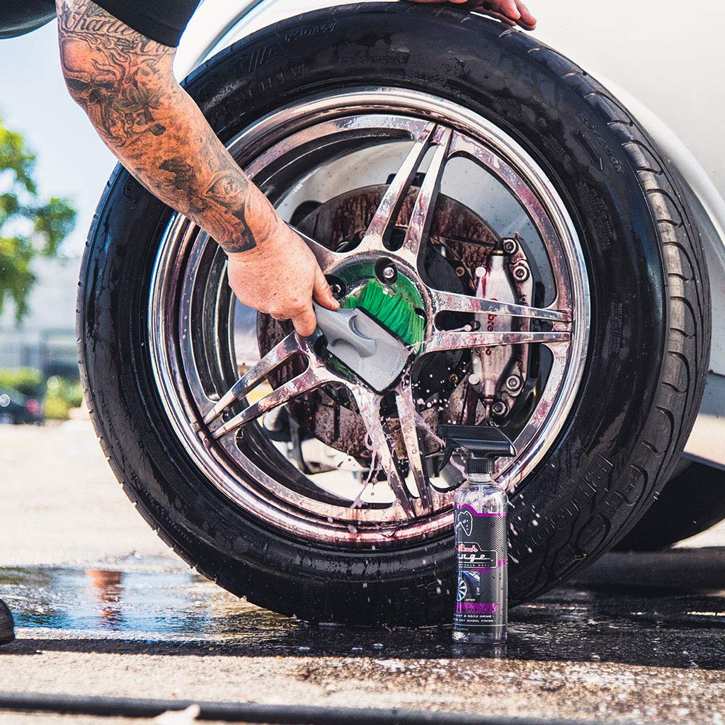 Jay Leno's Garage Wheel Cleaner Spray - Heavy Duty Brake Dust Remover, 16 oz, Clear, Model JLG-WC for Spotless Rims and Brake Parts