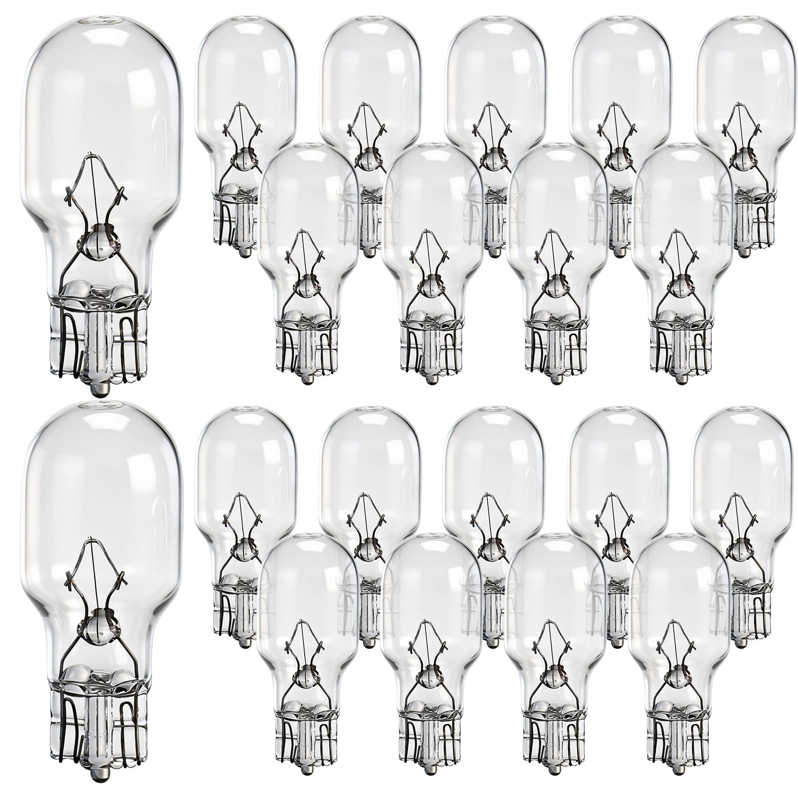 Lewtemi 20 Pack 912 Bulb, T15 12v 16w Compatible with 54766, 912 Light Bulbs for Backup/stop/trunk Cargo/signal Auto Rv Camper D