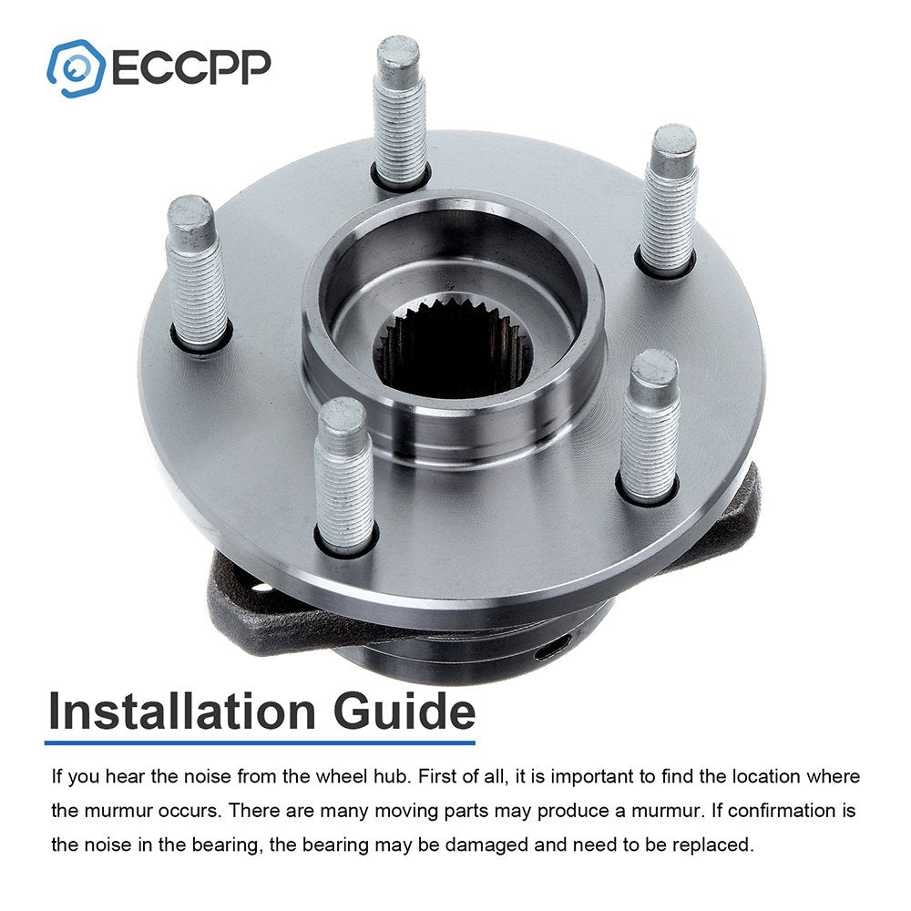 ECCPP 513214 Front Wheel Hub Bearing Assembly fit for 04 05 06 07 08 09 10 11 12 Chevy Malibu 08-10 Chevy Cobalt HHR SS ONLY 05-