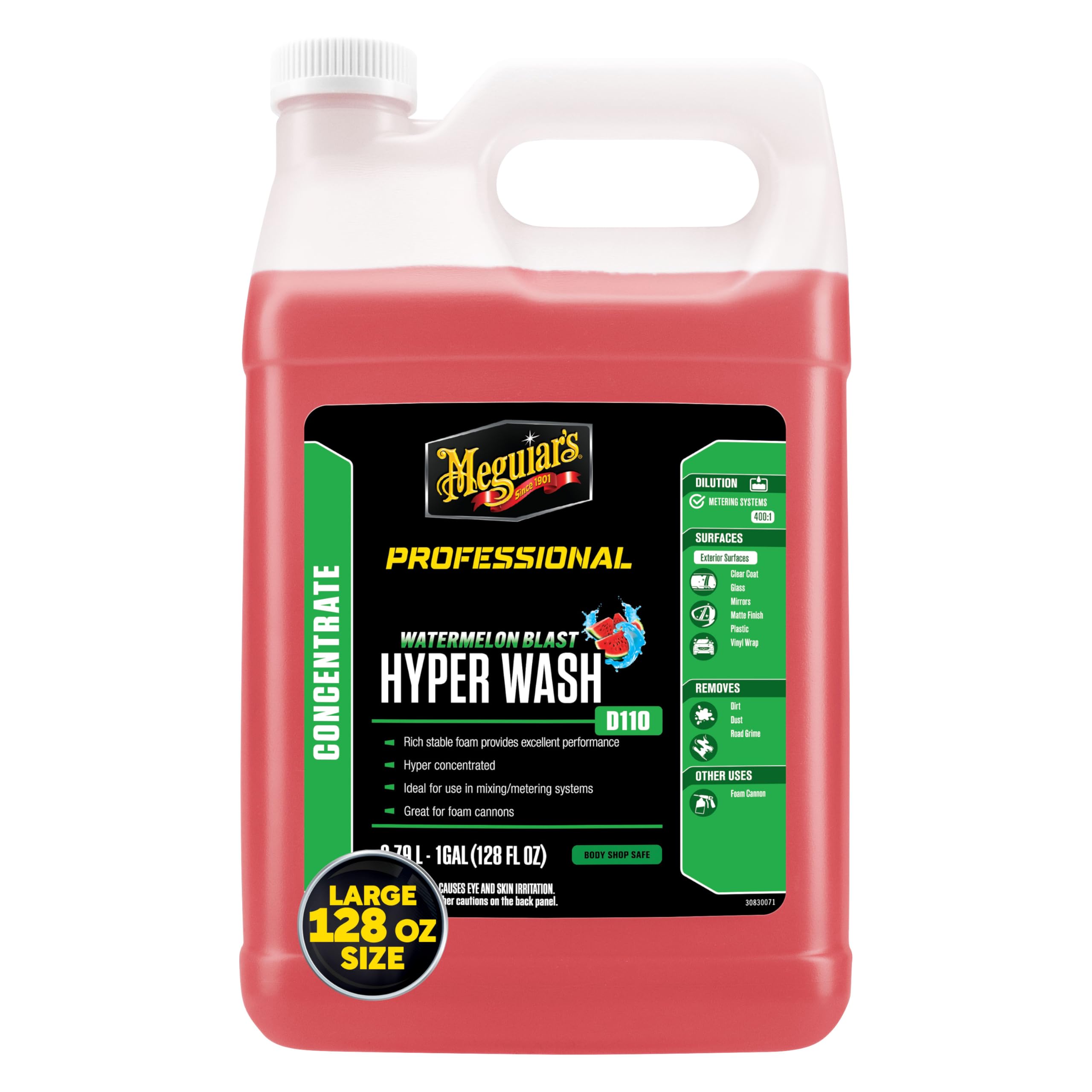 Meguiar's D111 Hyper-Wash Foaming Car Wash - 1 Gallon, Coral - Lifts Dirt & Leaves Shine