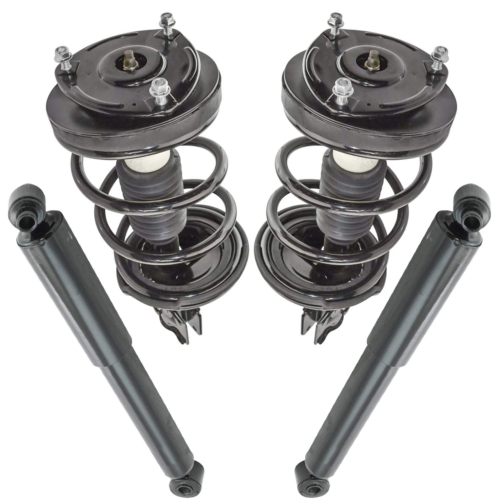 Trq Front And Rear Complete Strut Assembly & Shock Absorber Kit Complete Strut & Coil Spring Assembly Compatible With 2007-2008 