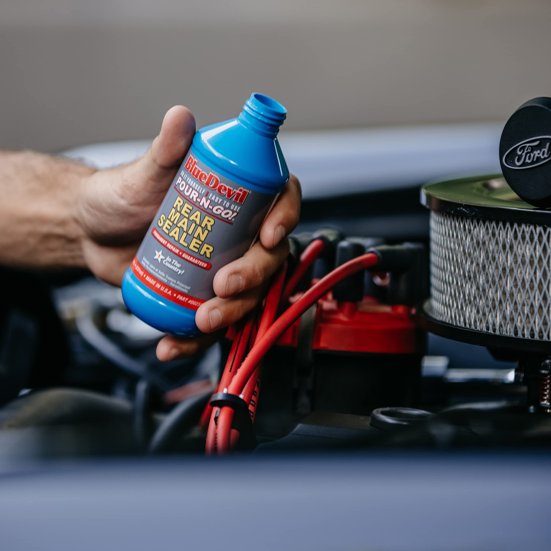 BlueDevil Products Rear Main Sealer - 8 Ounce, Rubber, Blue, Model 00234