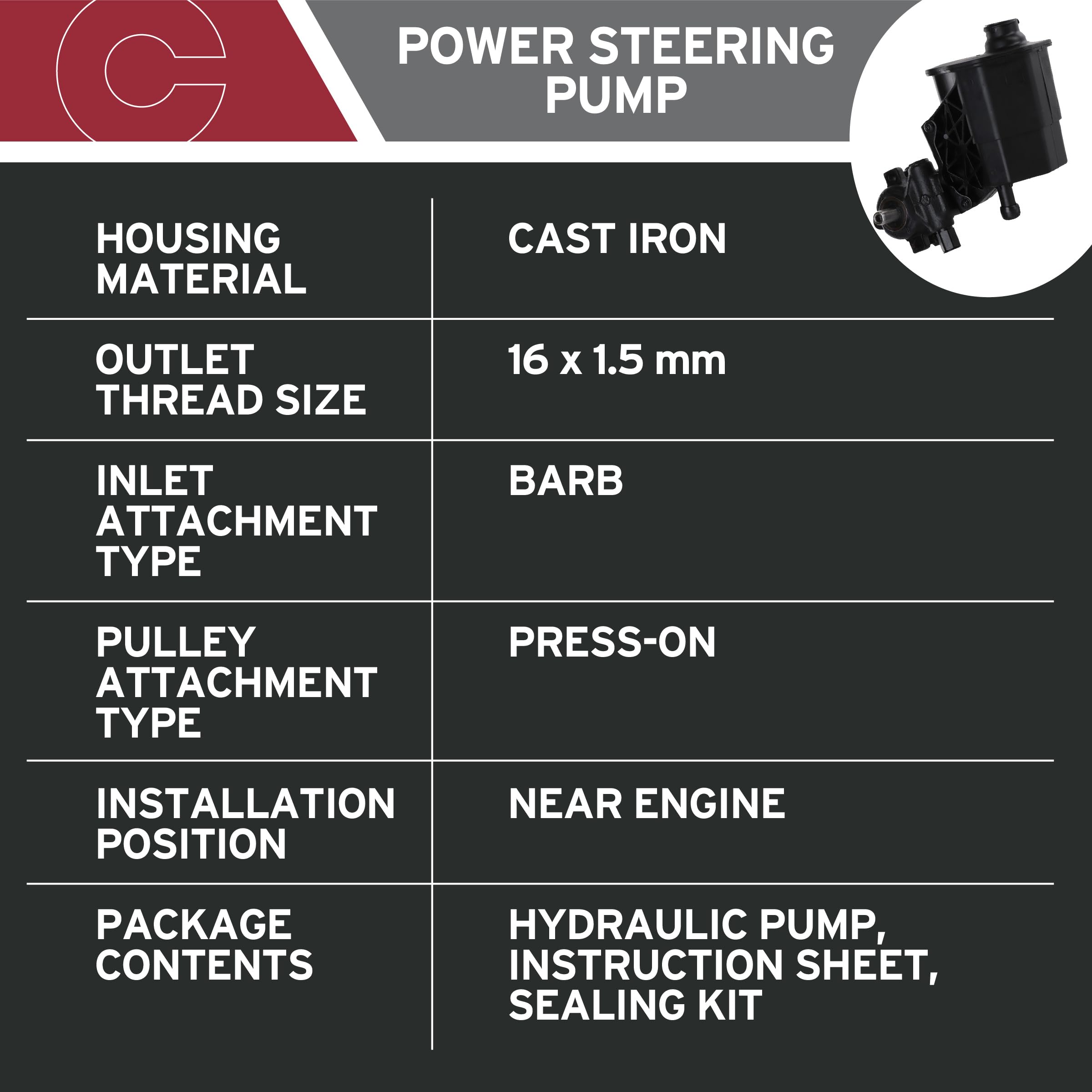 Cardone 20-70269 Remanufactured Domestic Power Steering Pump