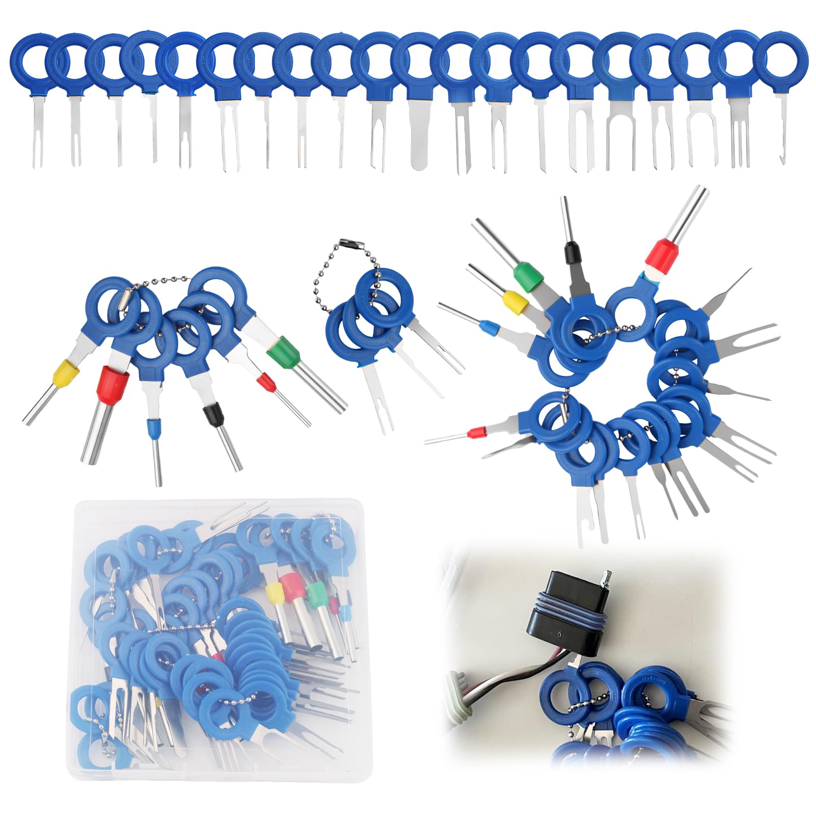 VKQTS 2026 Upgrade 47PCS Automotive Electrical Connector Removal Tool,Professional Depinning Tool Kit Automotive,Universal Autom
