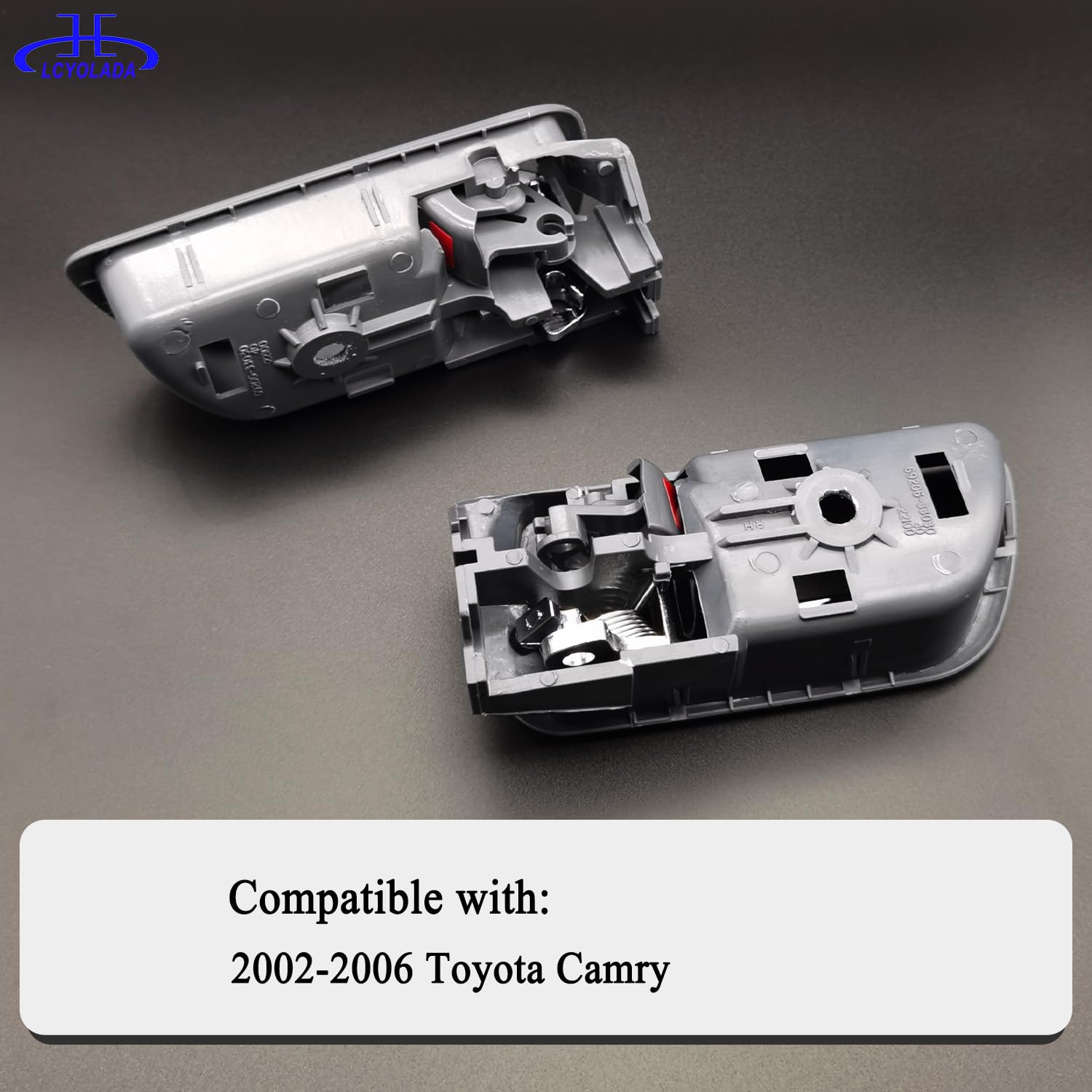 Set Of 8 Exterior & Interior Door Handles Toyota Camry 2002 2003 2004 2005 2006, Replaces 6920533040,6920633040, Gray Handle Wit