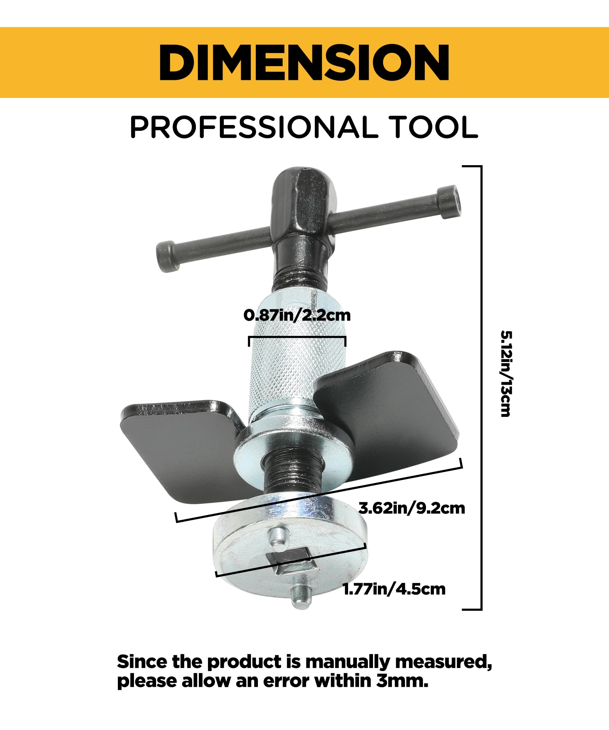 Yakefly Brake Caliper Piston Rewind Tool, Brake Piston Wind Back Tool,Car Rear Brake Pad Wind Back Tool,Right Handle Set Brake C