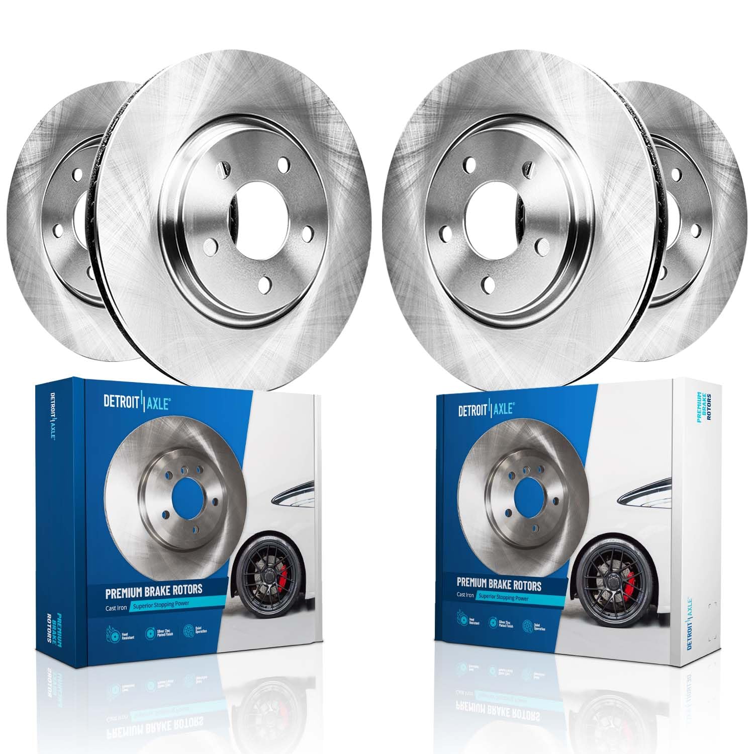 Detroit Axle - Brake Rotors For 10-17 Chevrolet Equinox Gmc Terrain 2010 2011 2012 2013 2014 2015 2016 2017 Brakes Rotors Replac