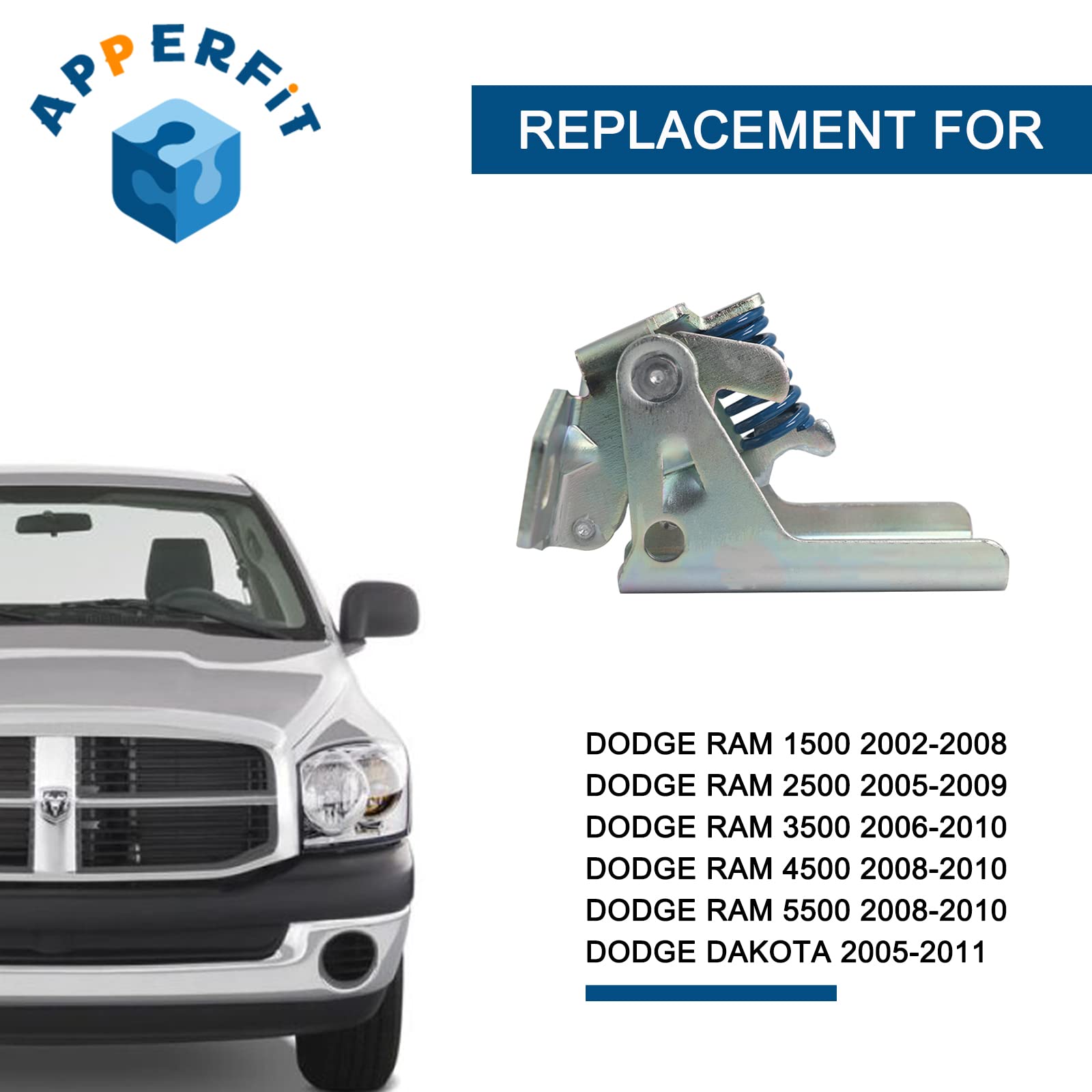 Upper Door Hinge for Front Door Left Driver Side Compatible with Dodge Ram 1500 2500 3500 4500 5500 Dakota Truck Door Parts 2002