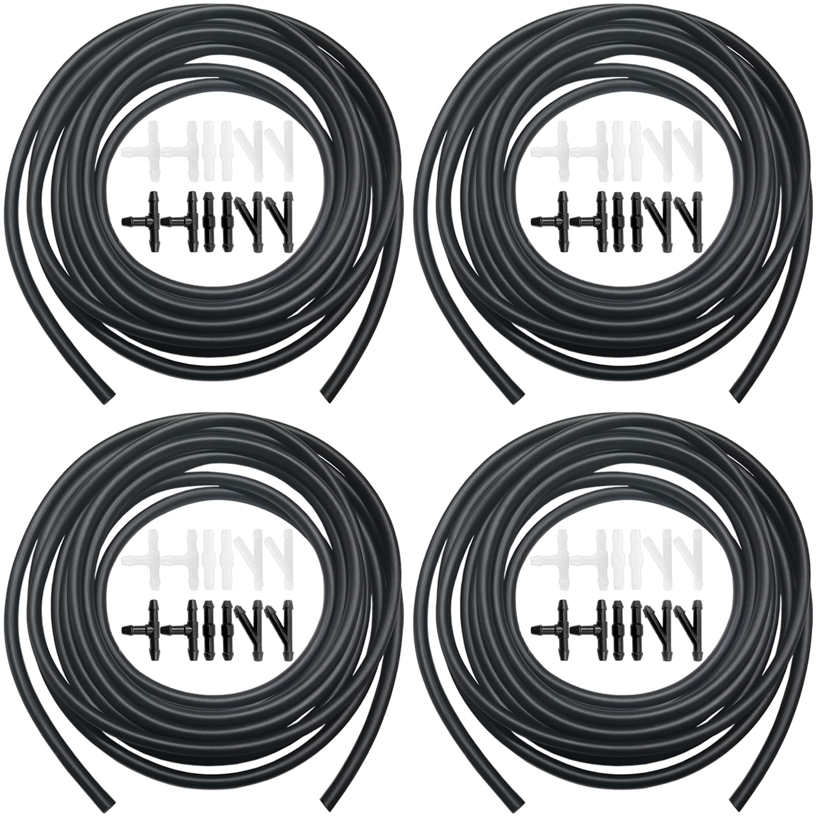 Windshield Washer Hose Repair Kit, Automotive Replacement Windshield Washer Hoses Connect Car Water Pump&Nozzles For Most Car Wi
