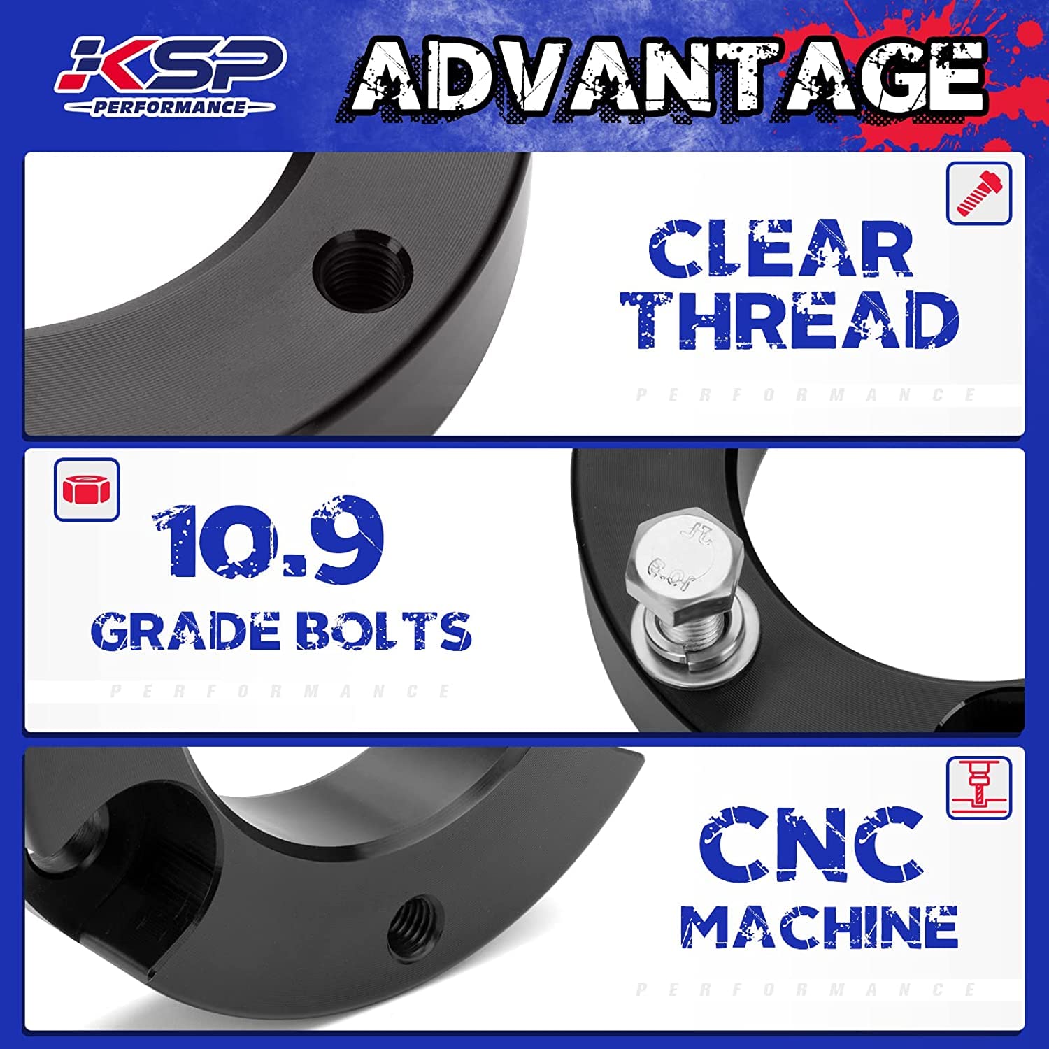 Ksp Lift Kit Front 2'' Aircraft Billet Strut Spacers Leveling Lift Kit Fit For Tundra 2Wd 2X2 4Wd 4X4 2007-2022