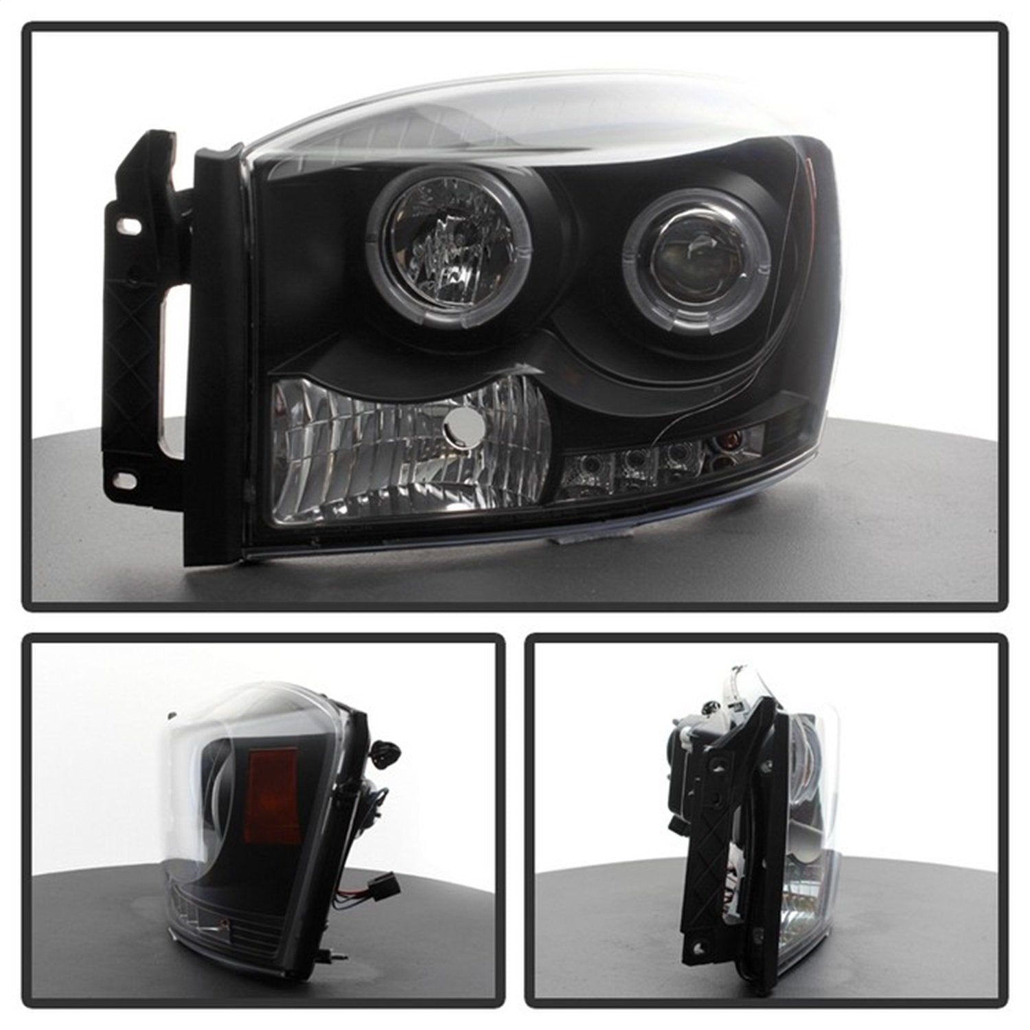 Spyder Auto 5010001 Led Halo Projector Headlights Black/Clear