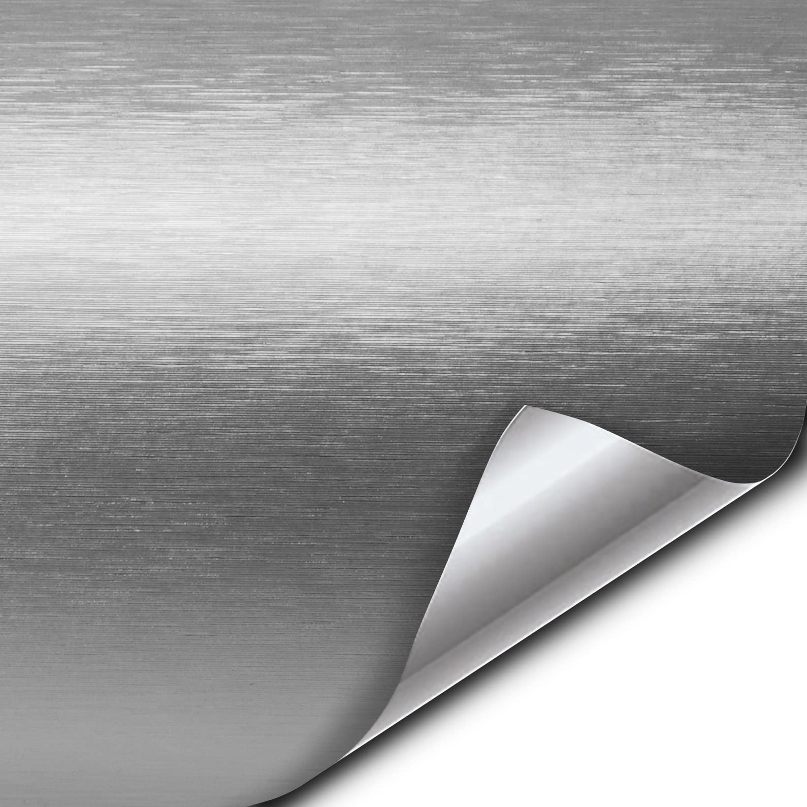 Vvivid Xpo Silver Brushed Steel Car Wrap Vinyl Roll With Air Release Technology (5Ft X 5Ft)
