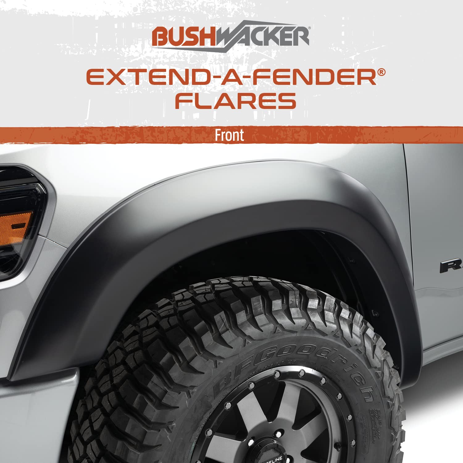 Bushwacker Extend-A-Fender Extended Front Fender Flares | 2-Piece Set, Black, Smooth Finish | 20075-02 | Fits 1999-2007 Ford F-2