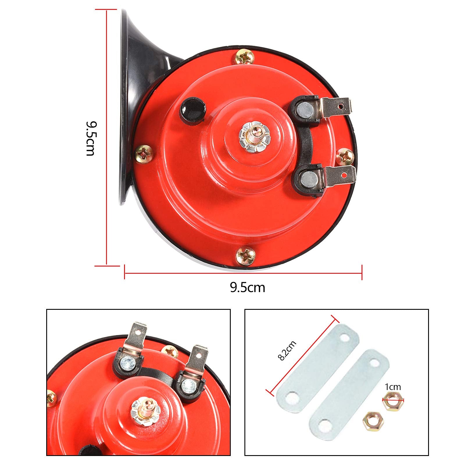 300DB Super Loud Train Horns For Truck, 2pcs 12V Car Horn Kits, Loud Dual-Tone Waterproof Electric Air Horns, Automotive Accesso