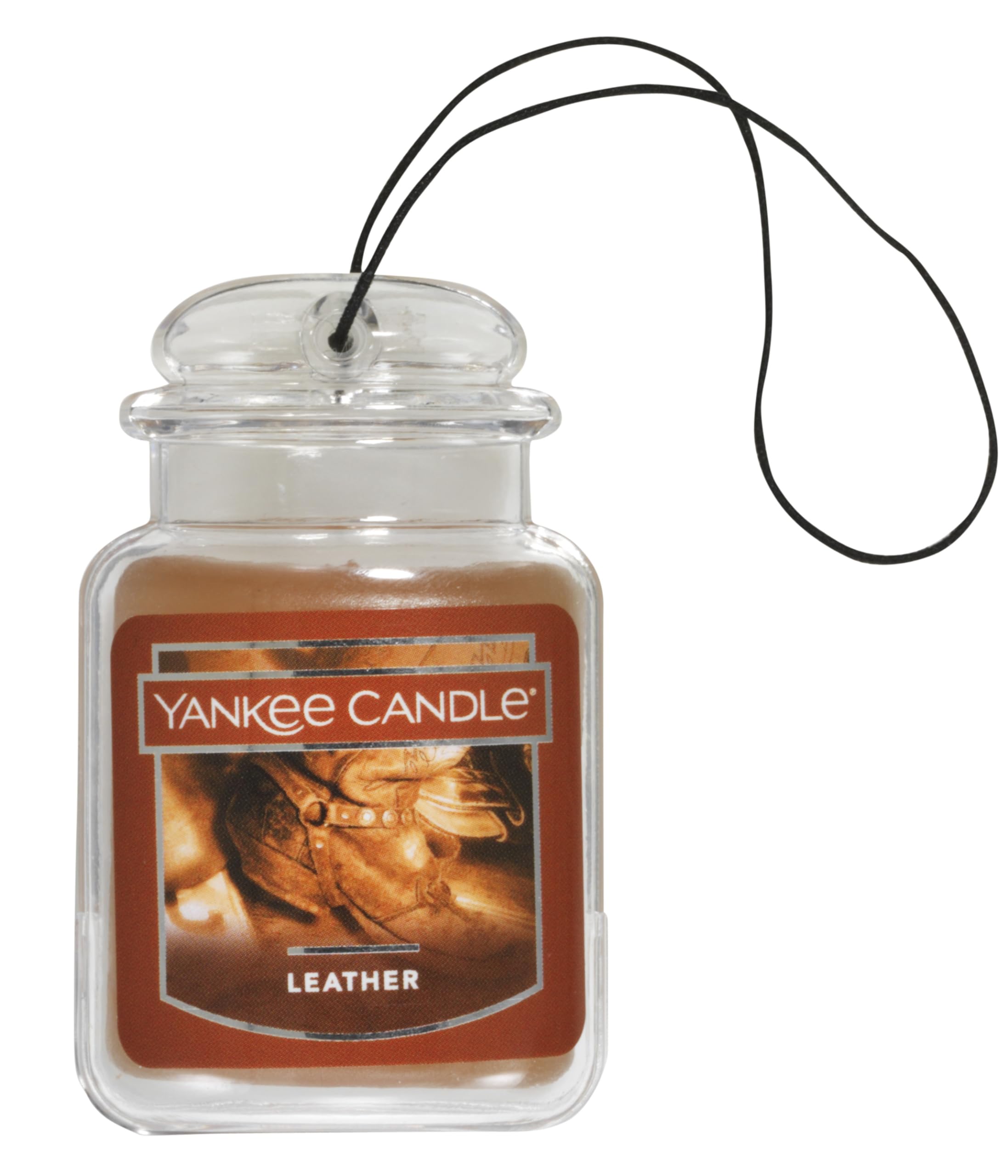 Yankee Candle Car Air Freshener, Ultimate Leather Scent, Brown, 1 Count, Model 1220883, Neutralizes Odors Up to 30 Days