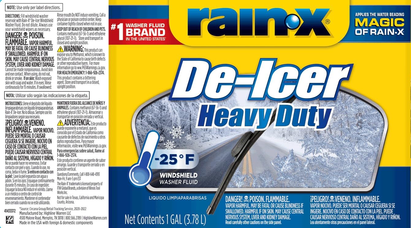 Rain-X Rx68106 Prem De-Icer Washer Fluid