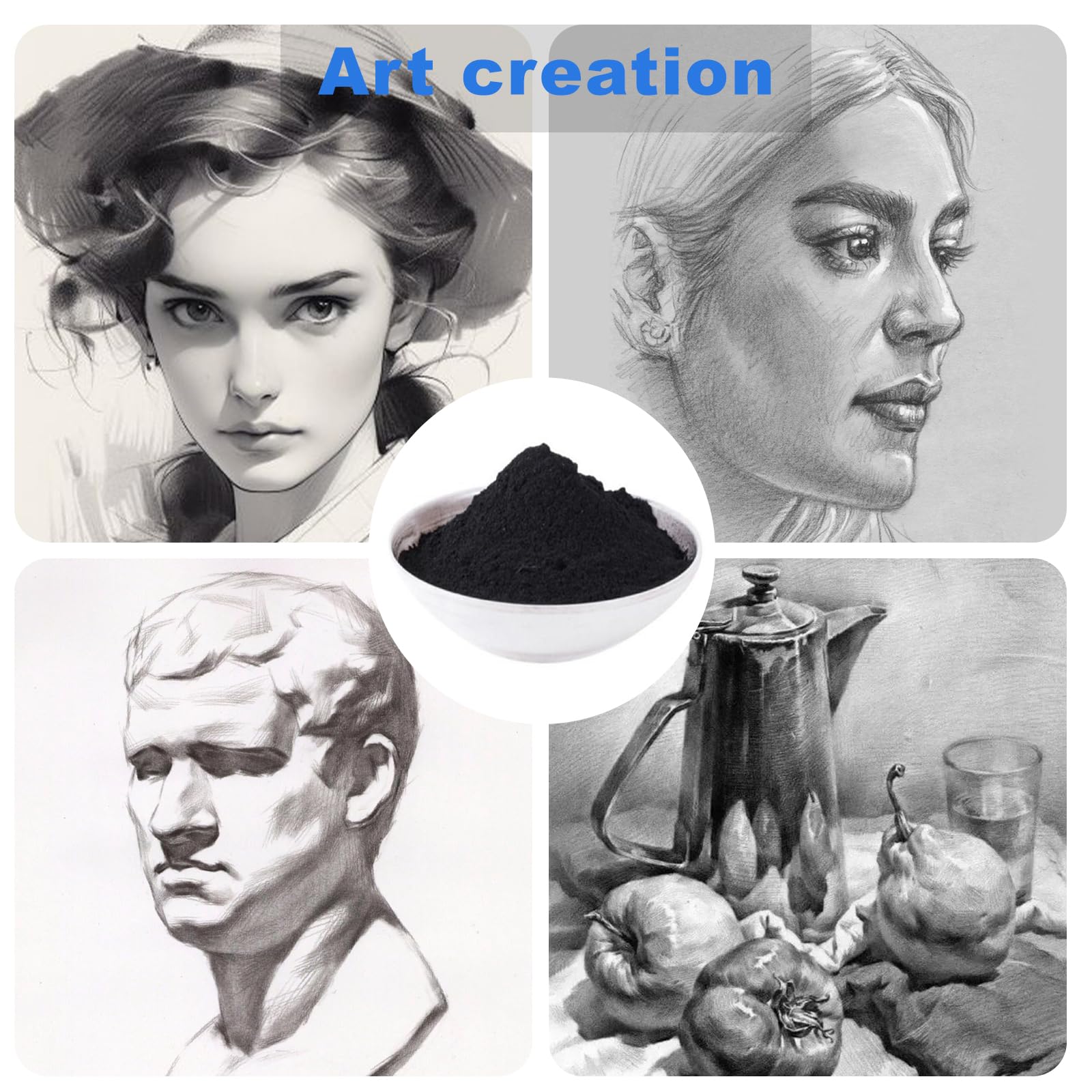 Ninesung Pure Graphite Powder | 2 LB Superultra-Fine Lubricant | Black Graphite for Lock and Dry Applications