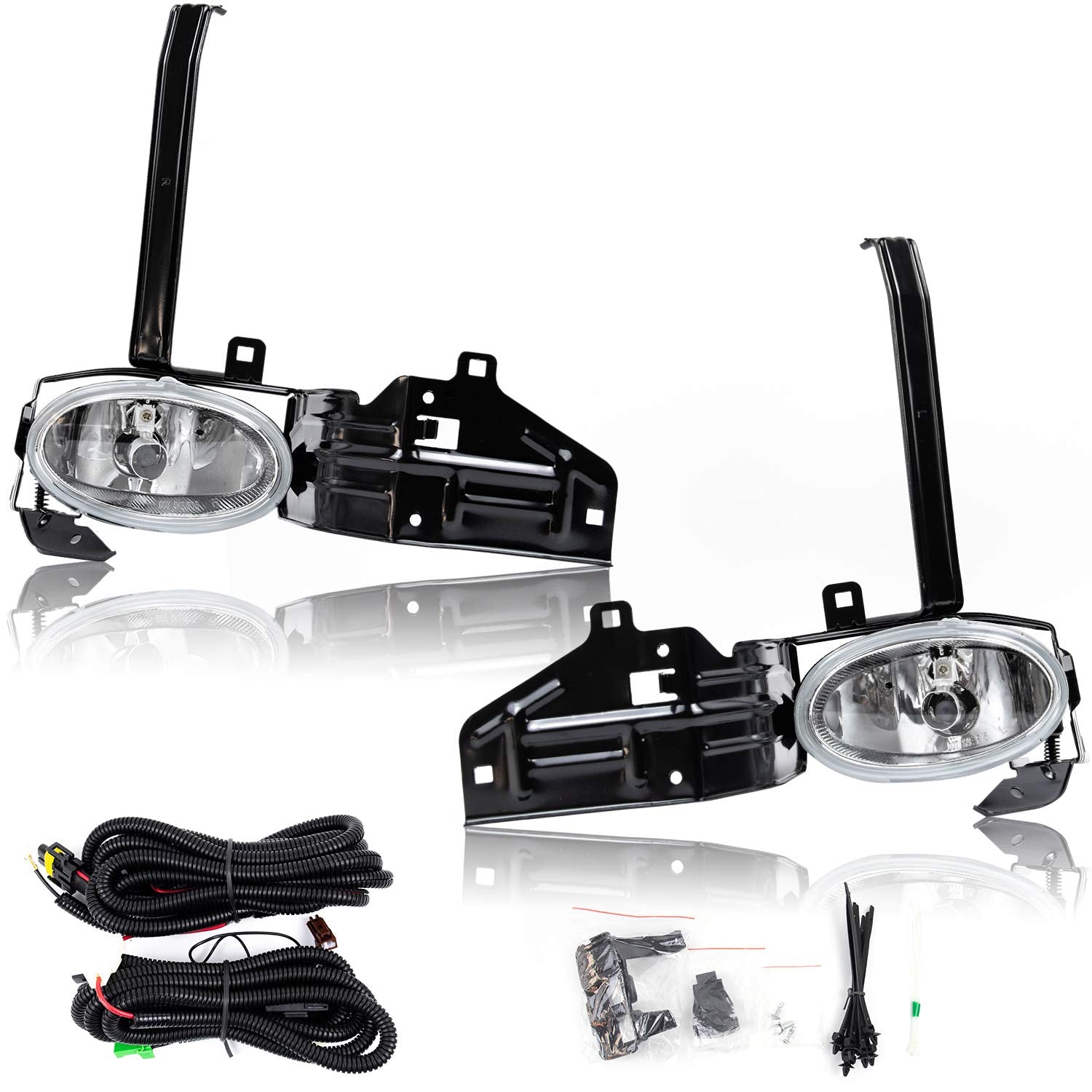 Rp Remarkable Power, Fog Light For 2008-2010 Accord Cupe 2Dr Driving Bumper Fog Lamps With Wiring Harness& Switch Clear Lens Lig