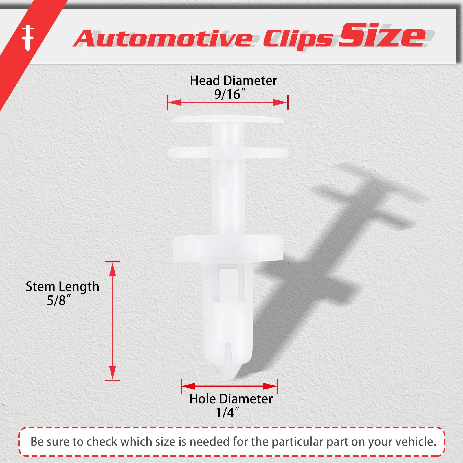 OTUAYAUTO 50 Pcs Door Panel Retainer Clips, Replacement for GM Cars, Compatible with GMC Chevrolet Truck C1500/C2500/C3500/K1500