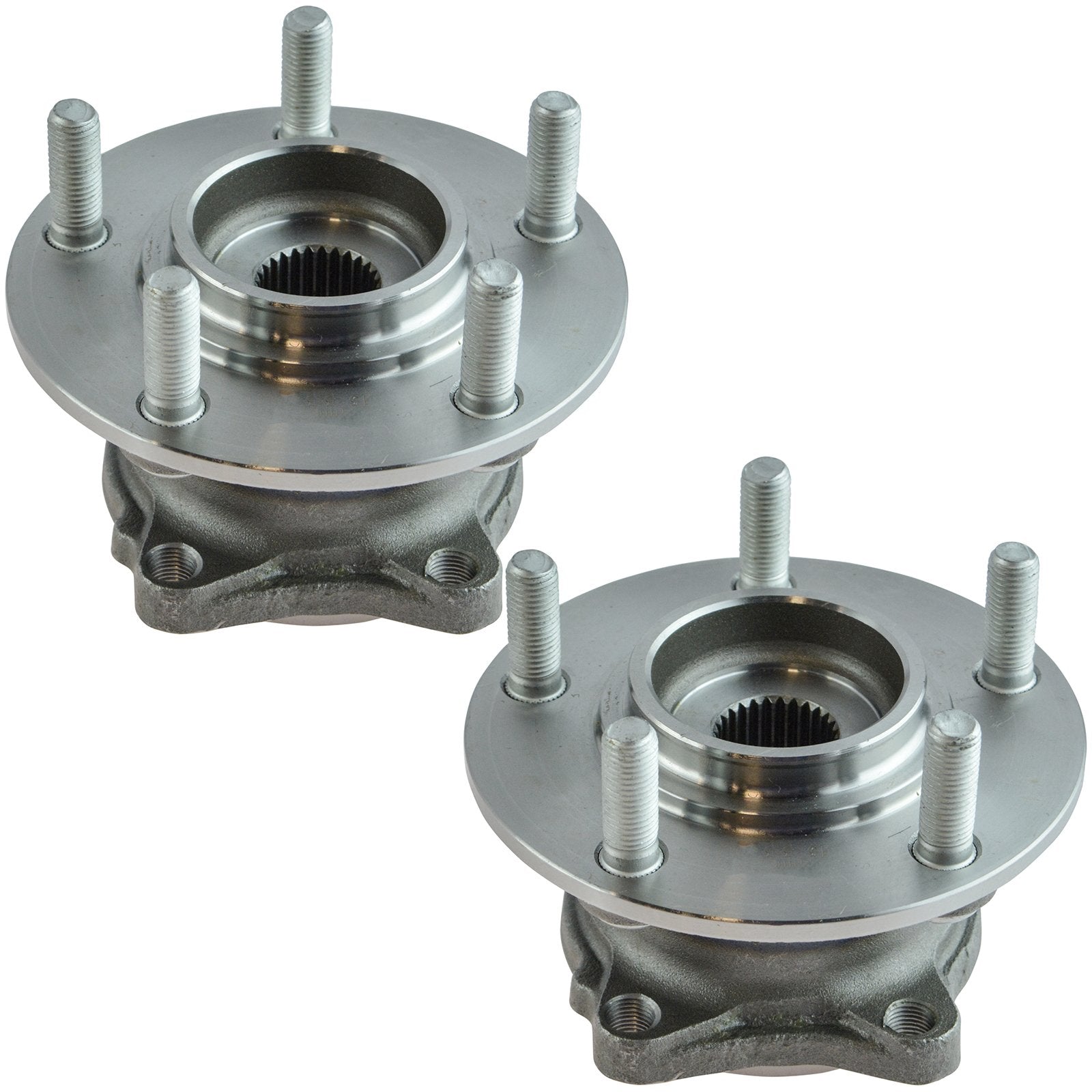 TRQ Rear Wheel Hub Bearings Assembly Set for 2008-2015 Mitsubishi Lancer & 2007-2012 Outlander, Model BHA53819