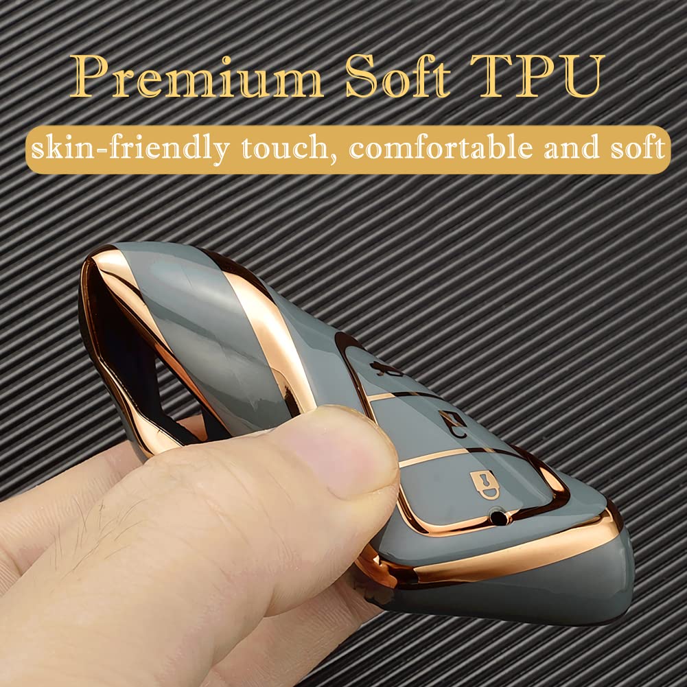 Cacacar For 2016-2022 Honda Key Fob Cover, Premium Soft Tpu Full Protection Key Fob Case For Honda Accord Civic Crv Pilot Ridgel