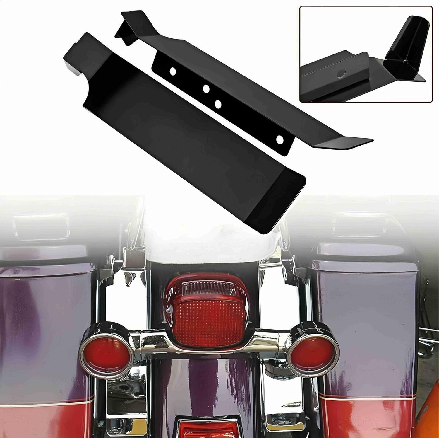 Vpzmt Rear Fender-Saddlebag Gap Filler Panels Fits For Harley Davidson Electra Glide Flht 1993-2008, Electra Glide Sport Flhs 19