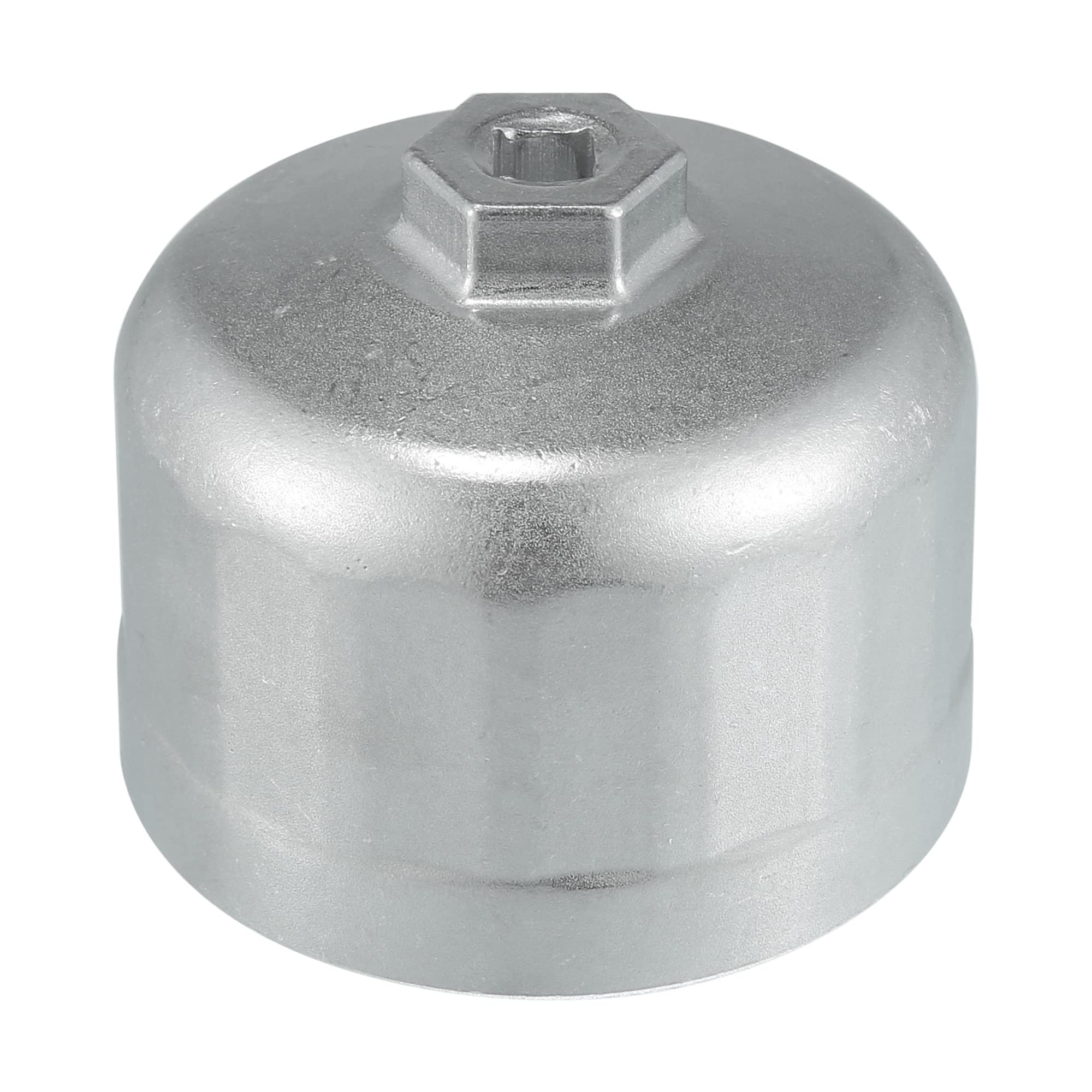 X AUTOHAUX 86mm 16 Flutes Car Oil Filter Wrench Oil Filter Socket Wrench Housing Cap Socket Remover Tools for BMW for Volvo Silv