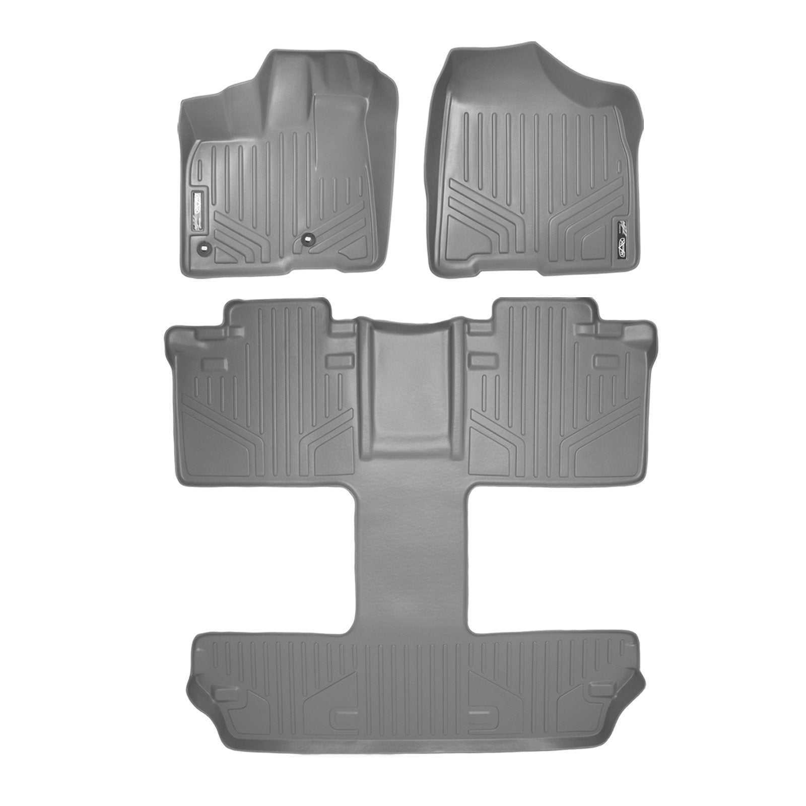 MAXLINER Floor Mats 3 Row Liner Set Grey for 2013-2020 Toyota Sienna 7 Passenger Model Only