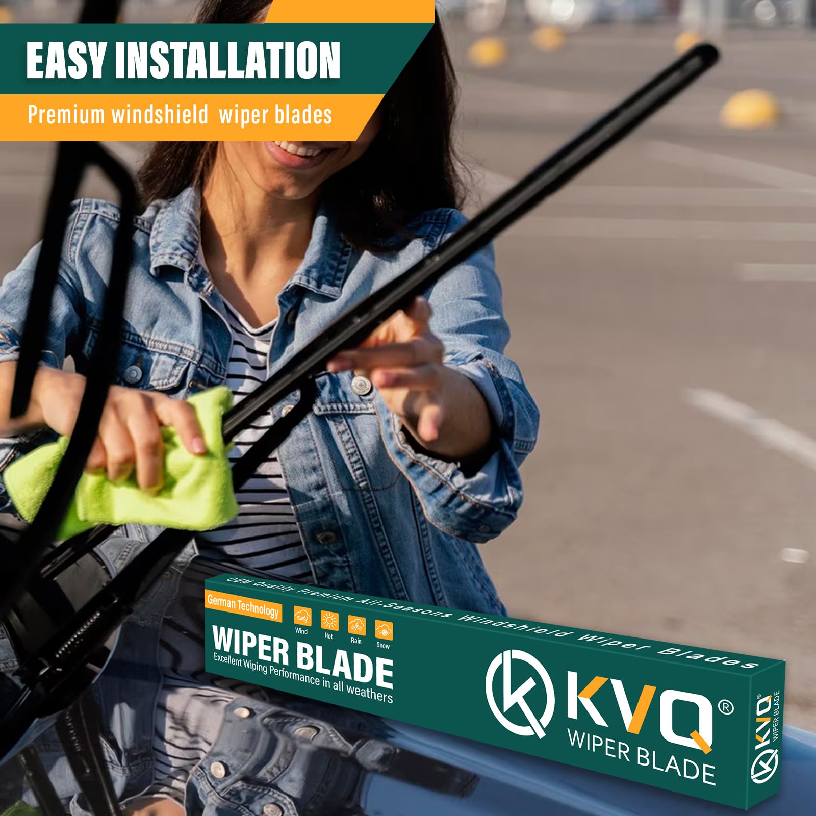 Kvq Windshield Wiper Blades Replacement For Gmc Terrain 2018 2019 2020 2021 Original Factory Quality Front Rear Wiper Blade Set