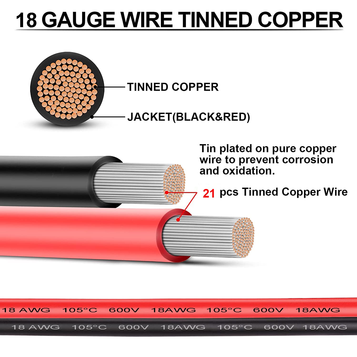 Twippo 18 Awg 2 Pin Waterproof Connector 2 Pin Automotive Electrical Connectors Quick Disconnect 2 Wire Connectors With 18 Gauge