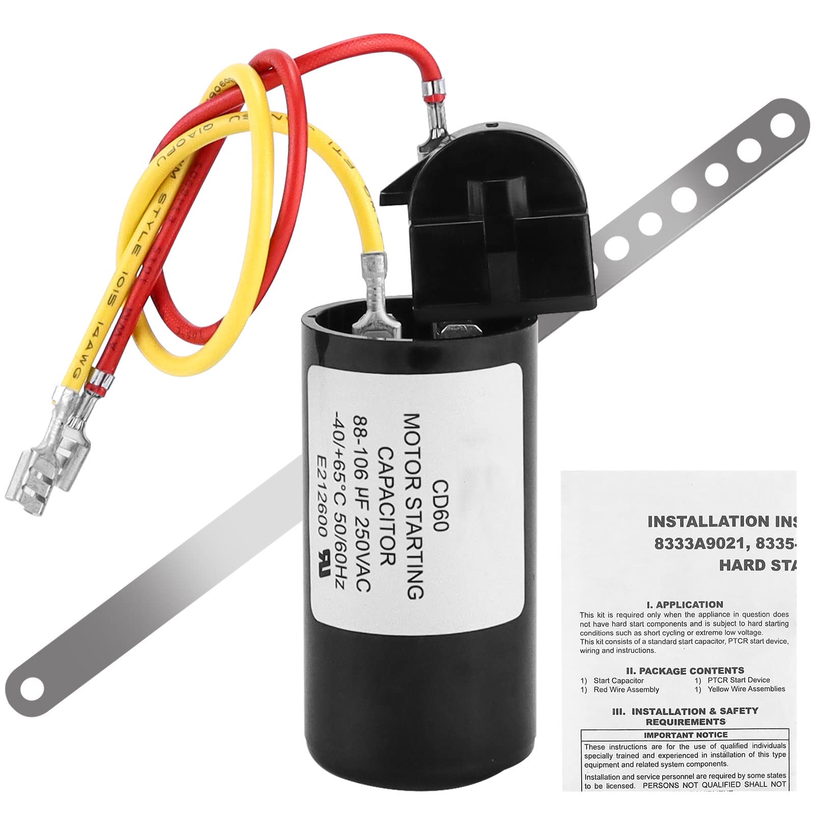8333A9021 Air Conditioner Hard Start Kit Ac Hard Start Kit,Start The Ac Smoothly,Replacement 8333A9021 Pkg 8335-9021, And 9333-9