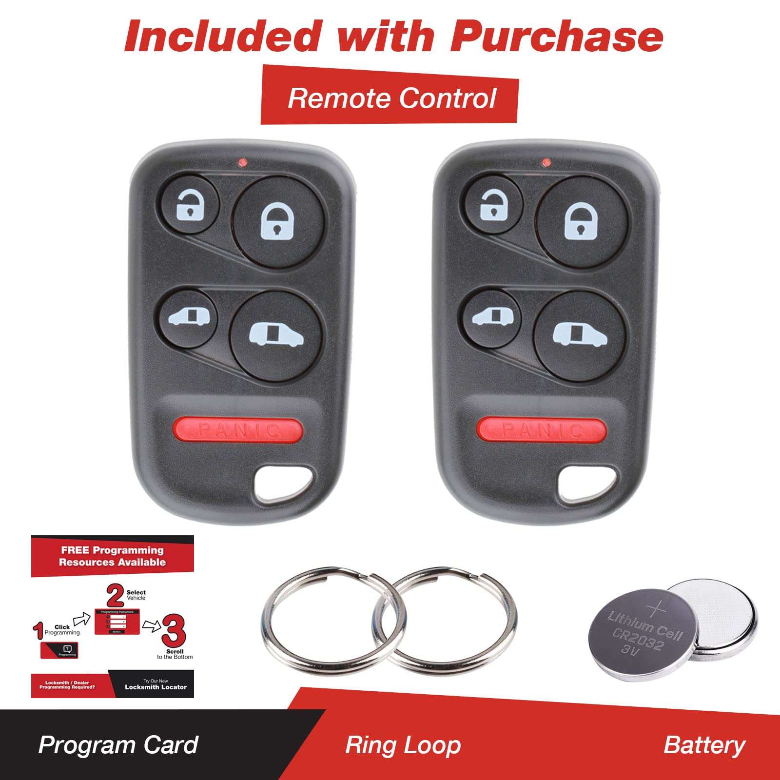 KeylessOption Keyless Entry Remote Control Car Key Fob Replacement for OUCG8D-440H-A (Pack of 2)