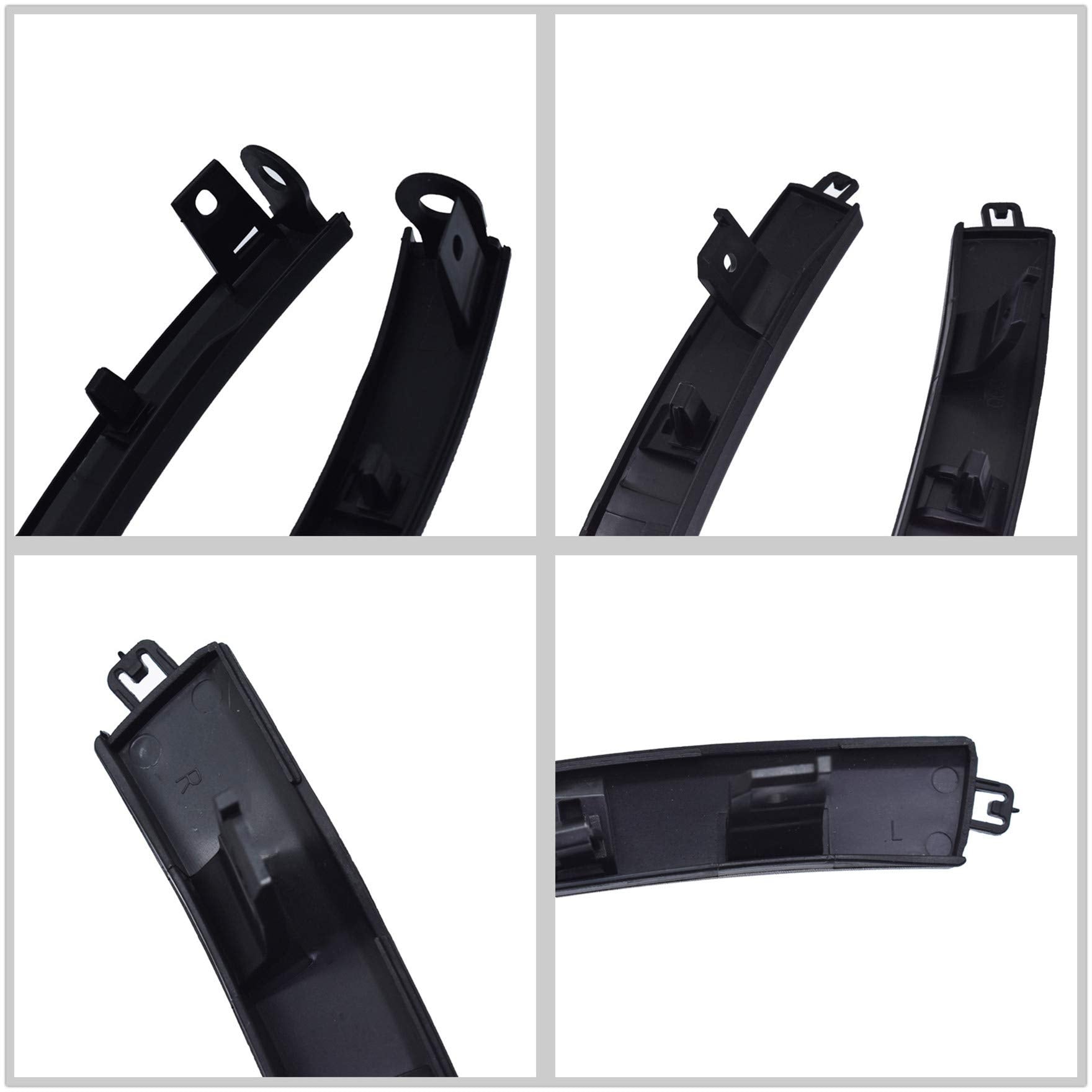 Waltyotur Bumper Filler Set for CRV 2007-2011 - Front Left & Right, Black, ABS Material, Models 71108SWA000, HO1088114