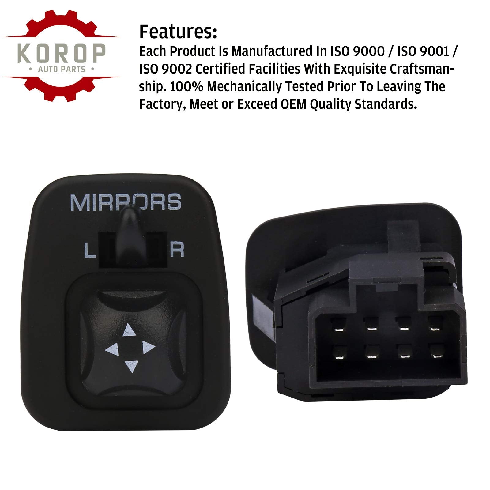 Power Mirror Switch Fits for Ford Excursion Expedition Escort F150 F250 F350 Super Duty Thunderbird Windstar Replaces# F65Z17B67
