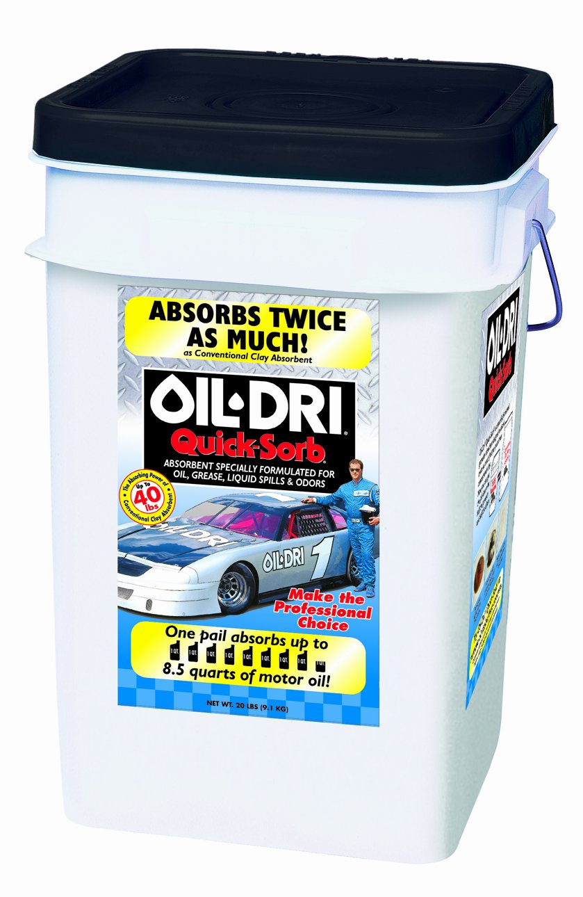 Oil-Dri I05000-G60 Quicksorb Fine Granular Clay Absorbent Bucket, 20 Lbs