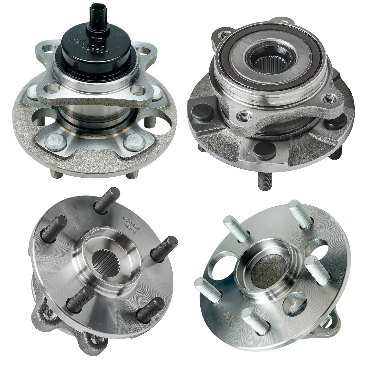 Detroit Axle - 4pc Front Rear Wheel Bearing Hubs Assembly for 2008-2015 Scion xB, 5Lugs w/ABS, 4 Front and Rear Wheel Bearing an
